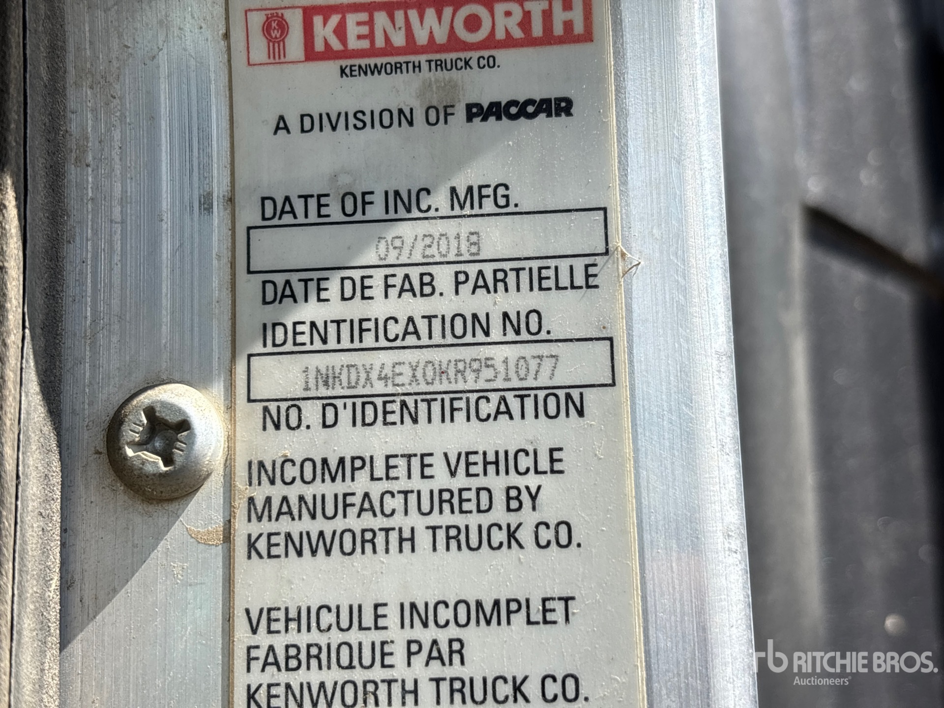 2019 Kenworth T800