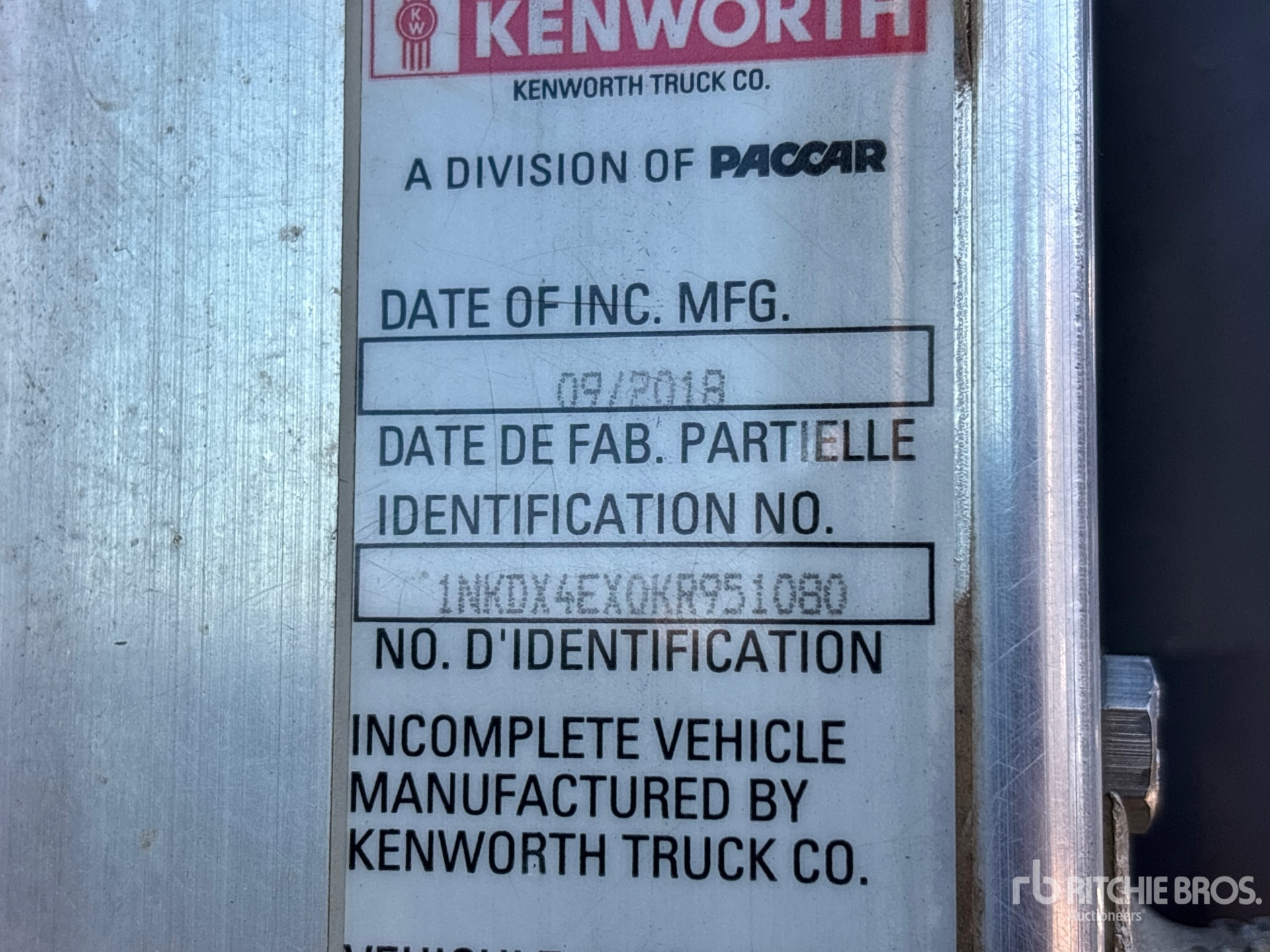 2019 Kenworth T800