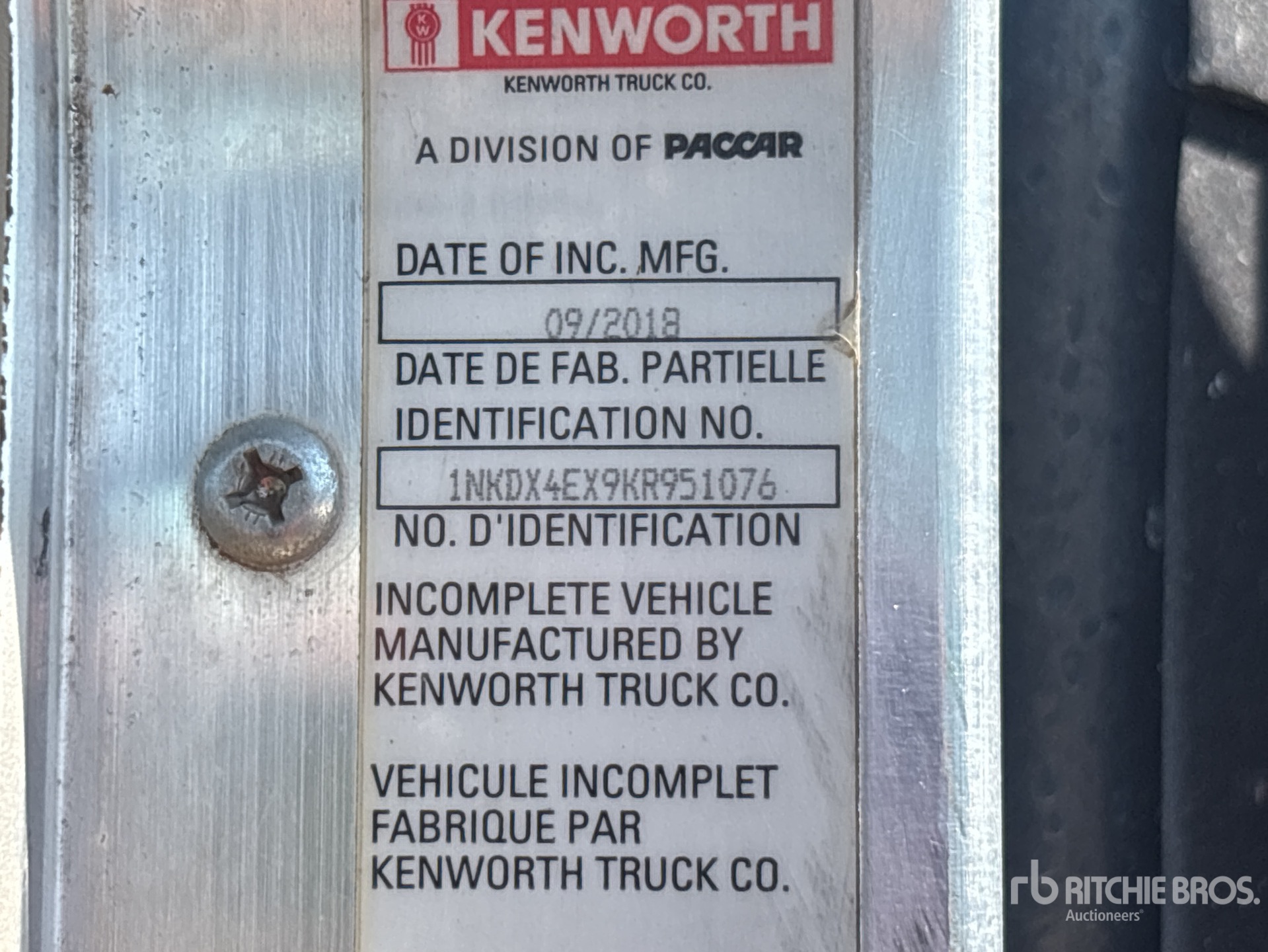 2019 Kenworth T800