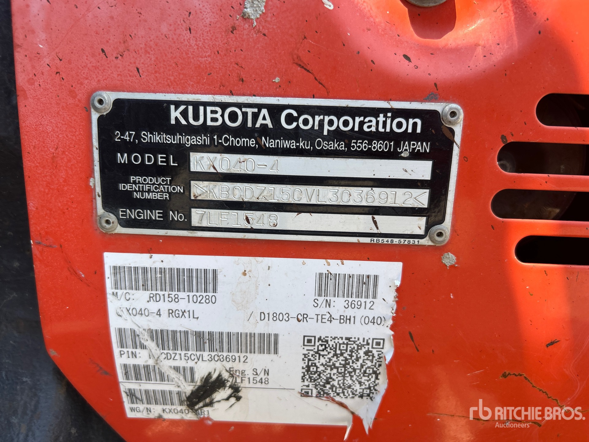 2020 Kubota KX040-4