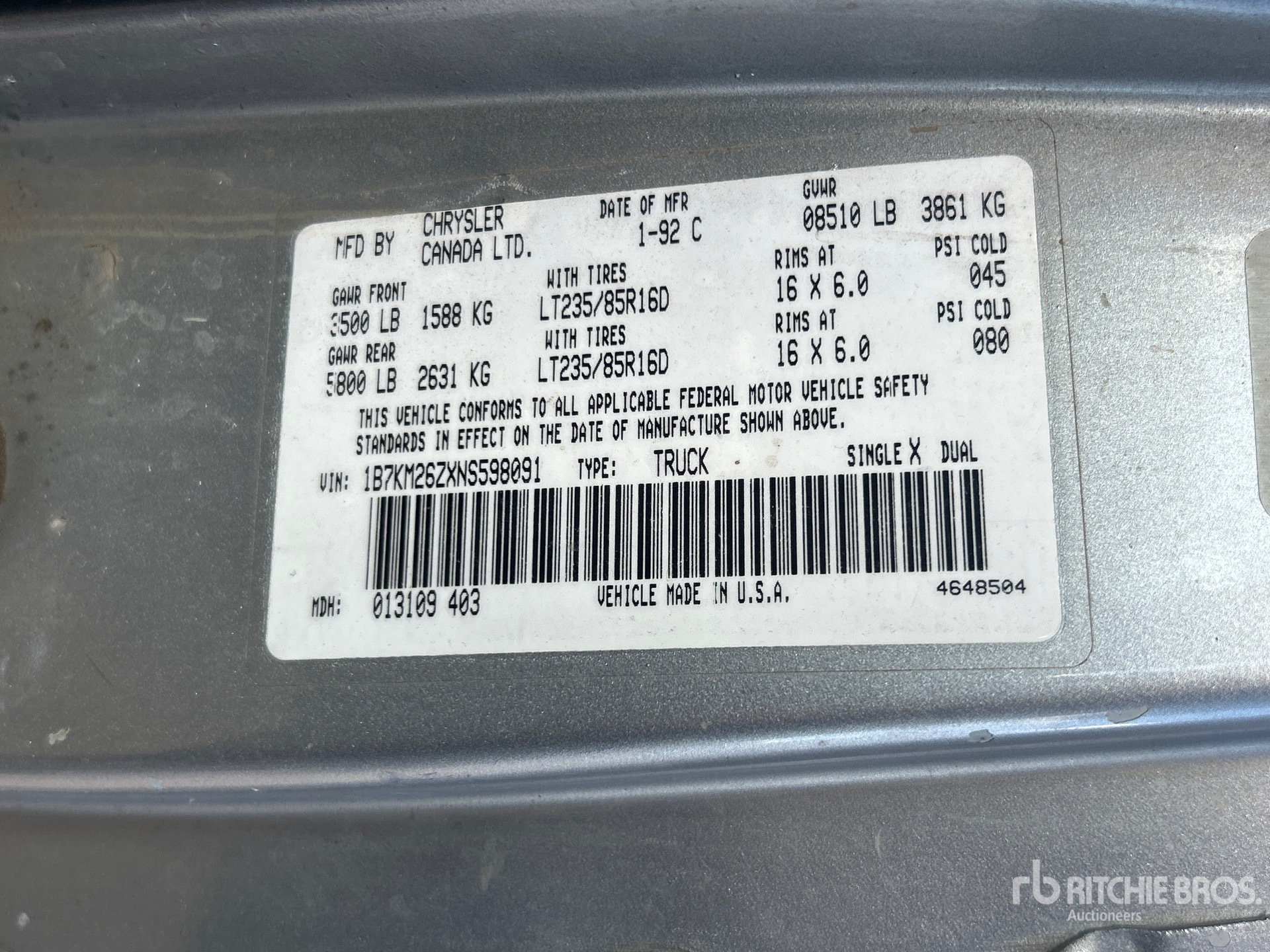 1992 Dodge RAM250