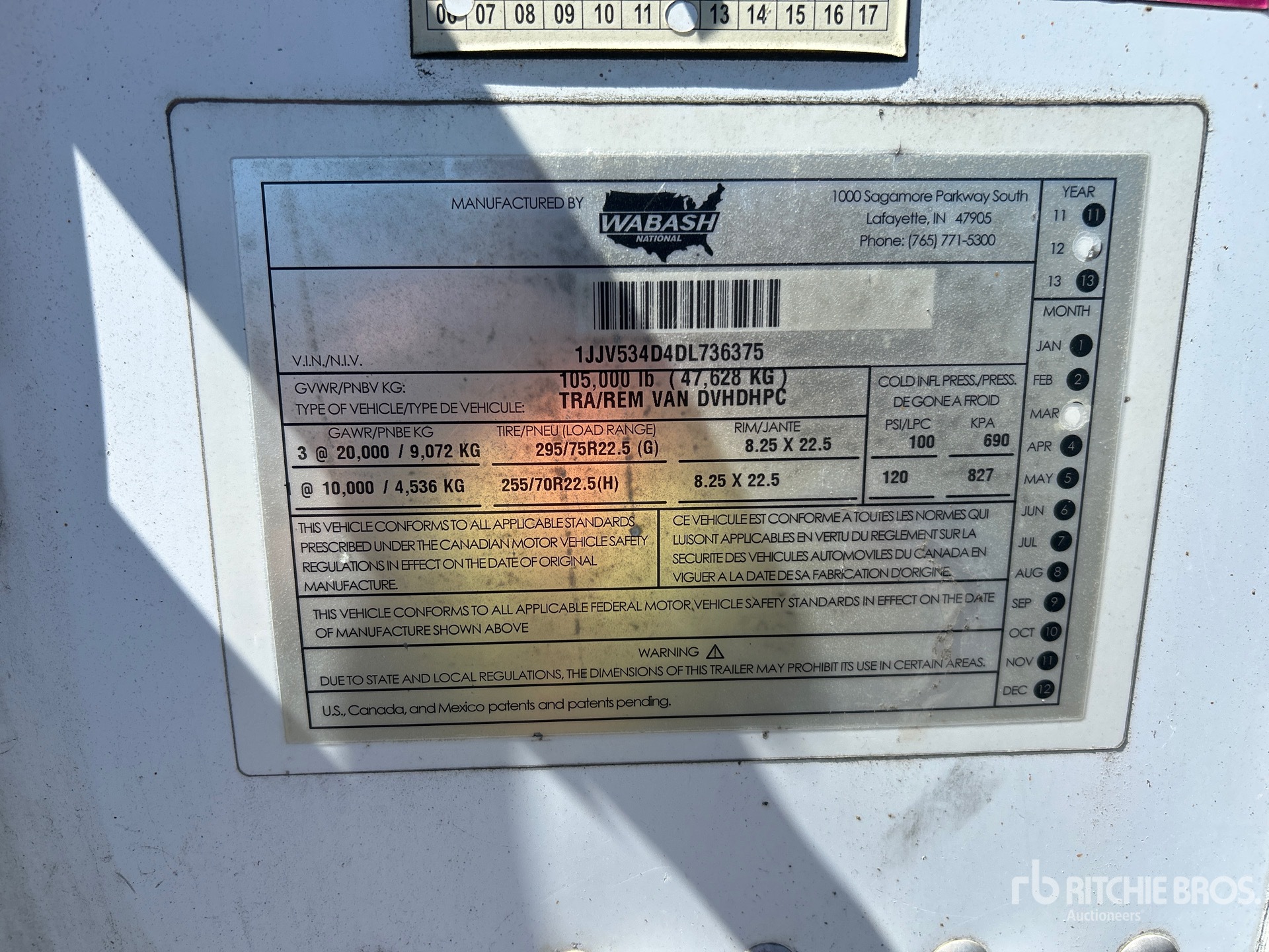 2013 Wabash 53 ft x 102 in Quad/A