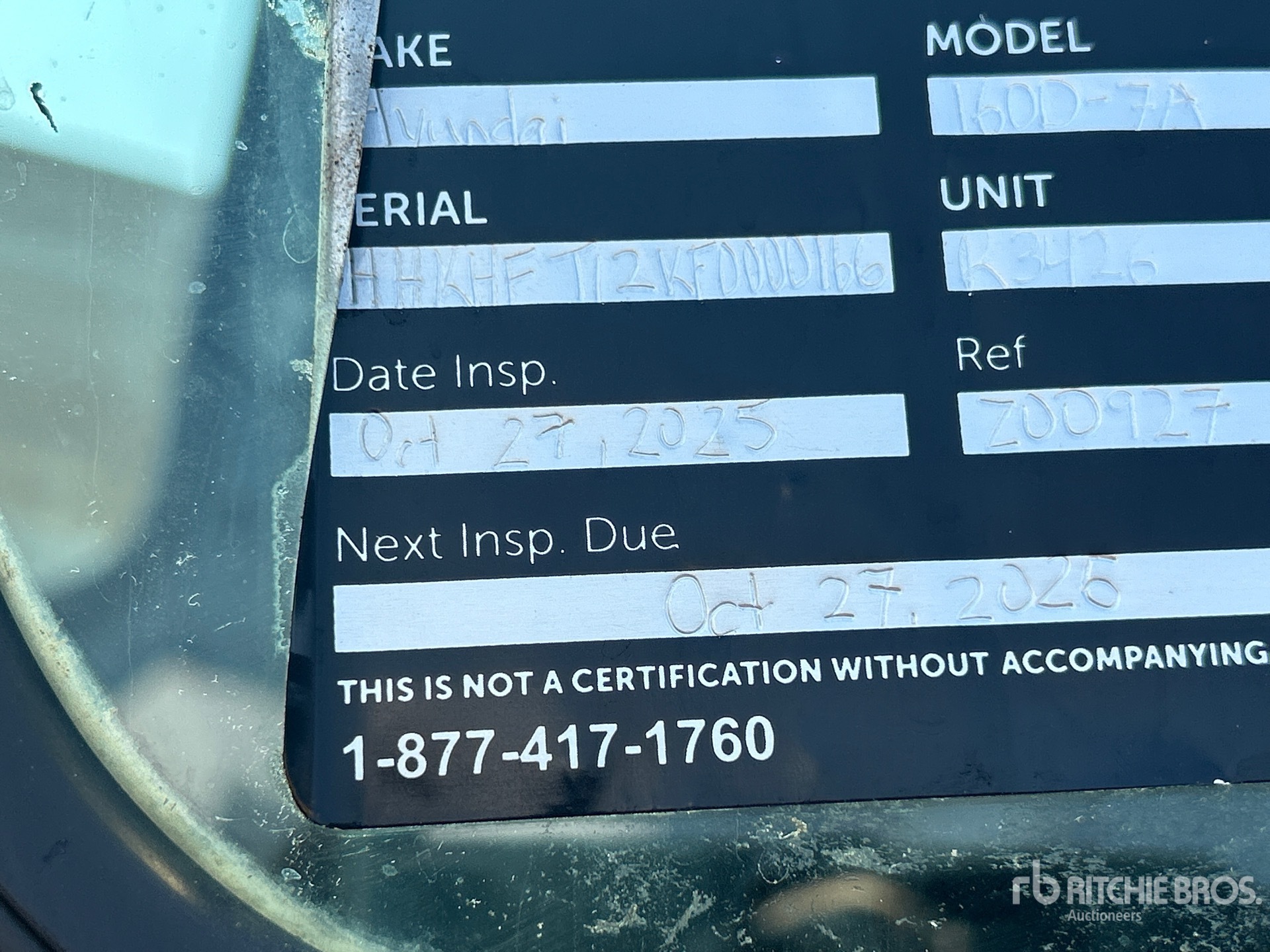 Photo of a 2015 Hyundai 160D7A
