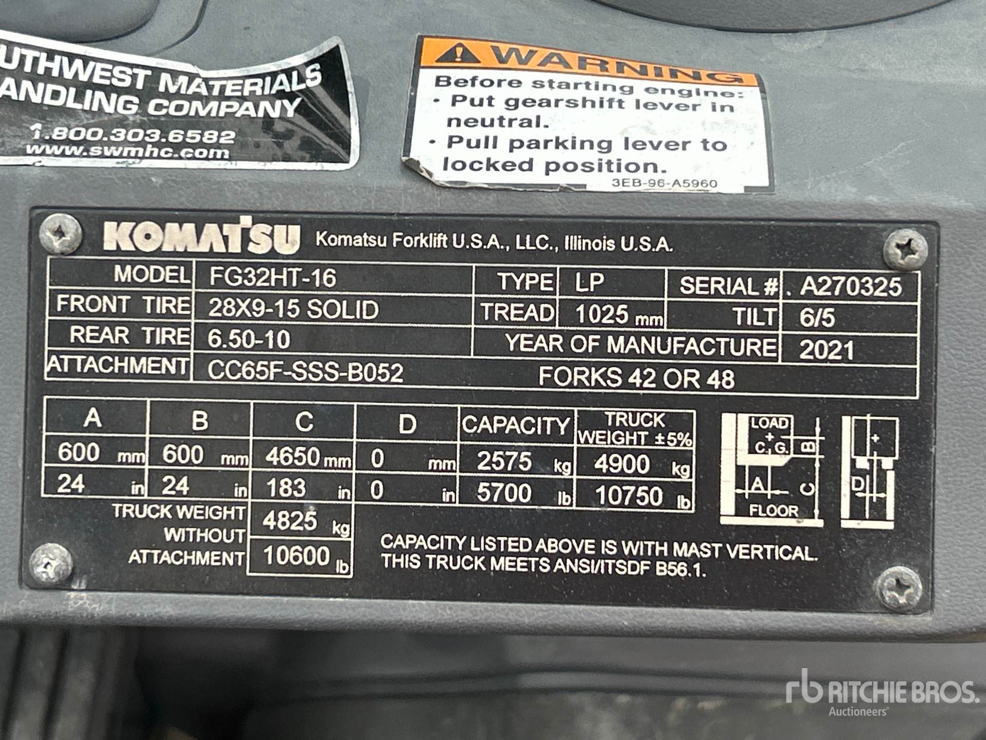2021 Komatsu FG32HT-16