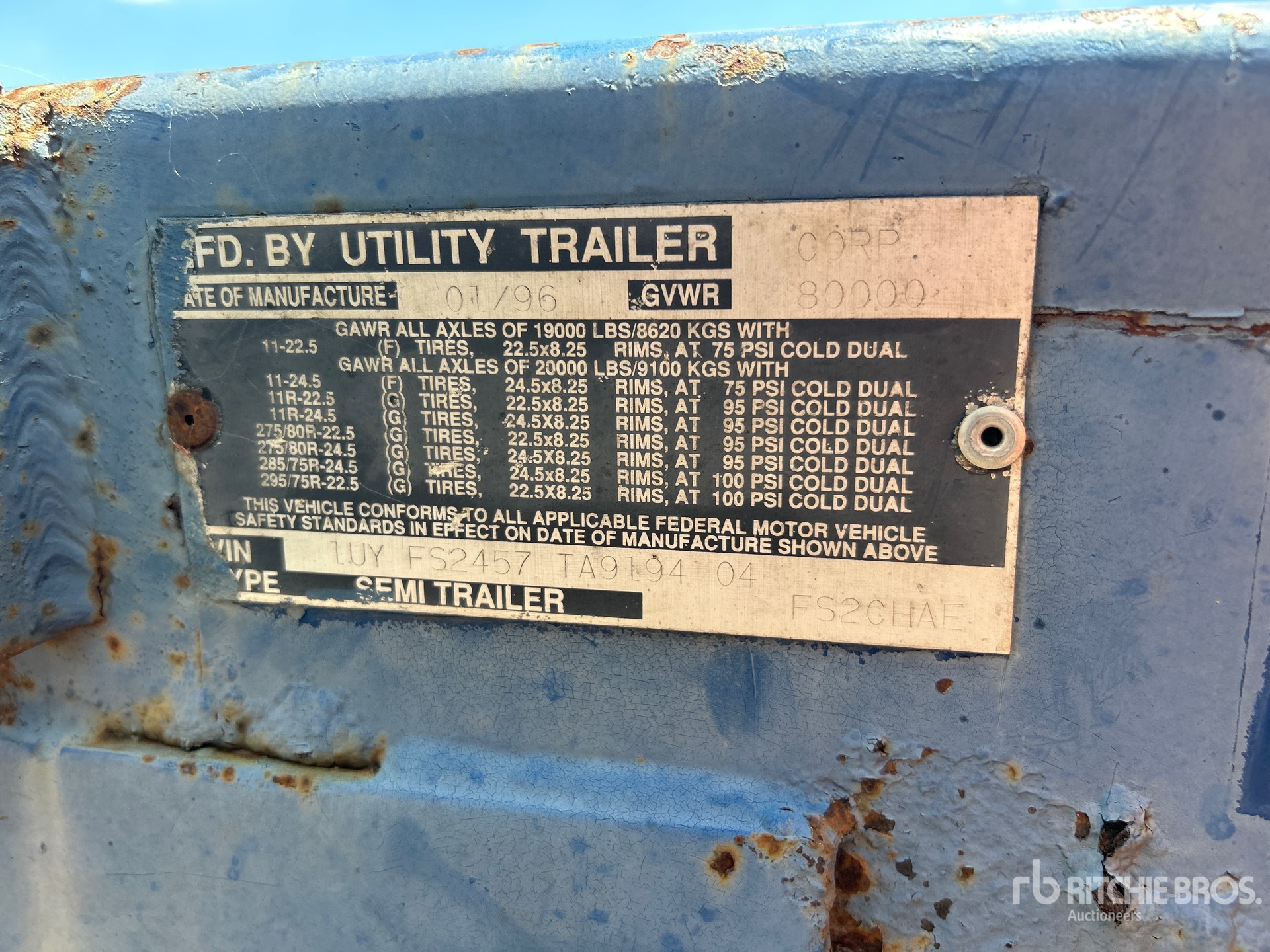 Photo of a 1996 Utility 45 ft T/A