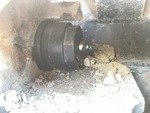 Undercarriage with Left Track Tensioner