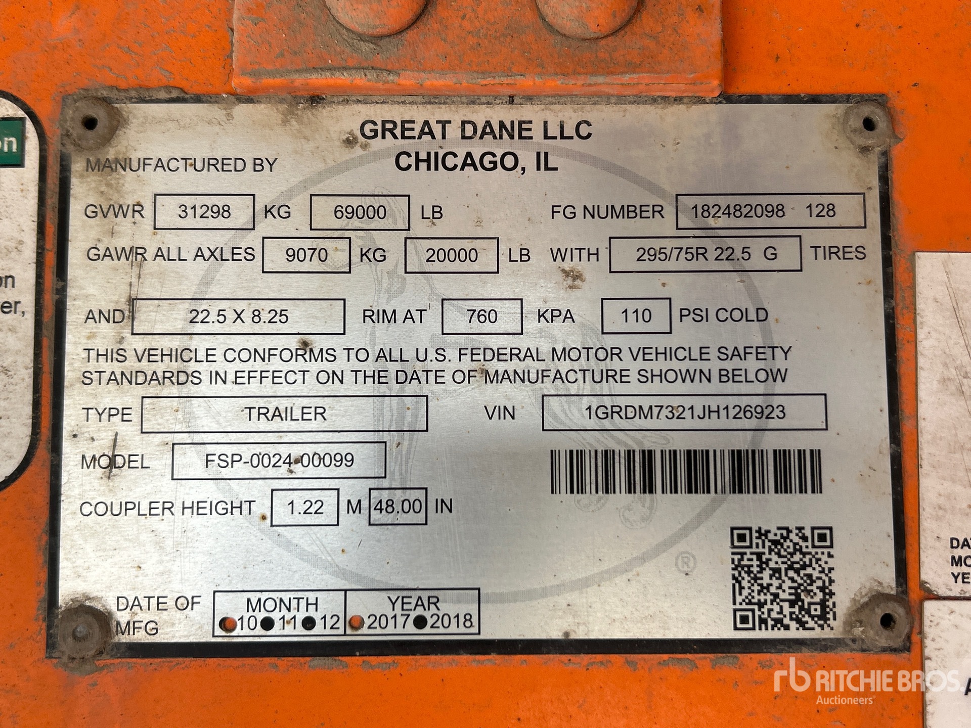 2018 Great Dane FSP-0024-00099