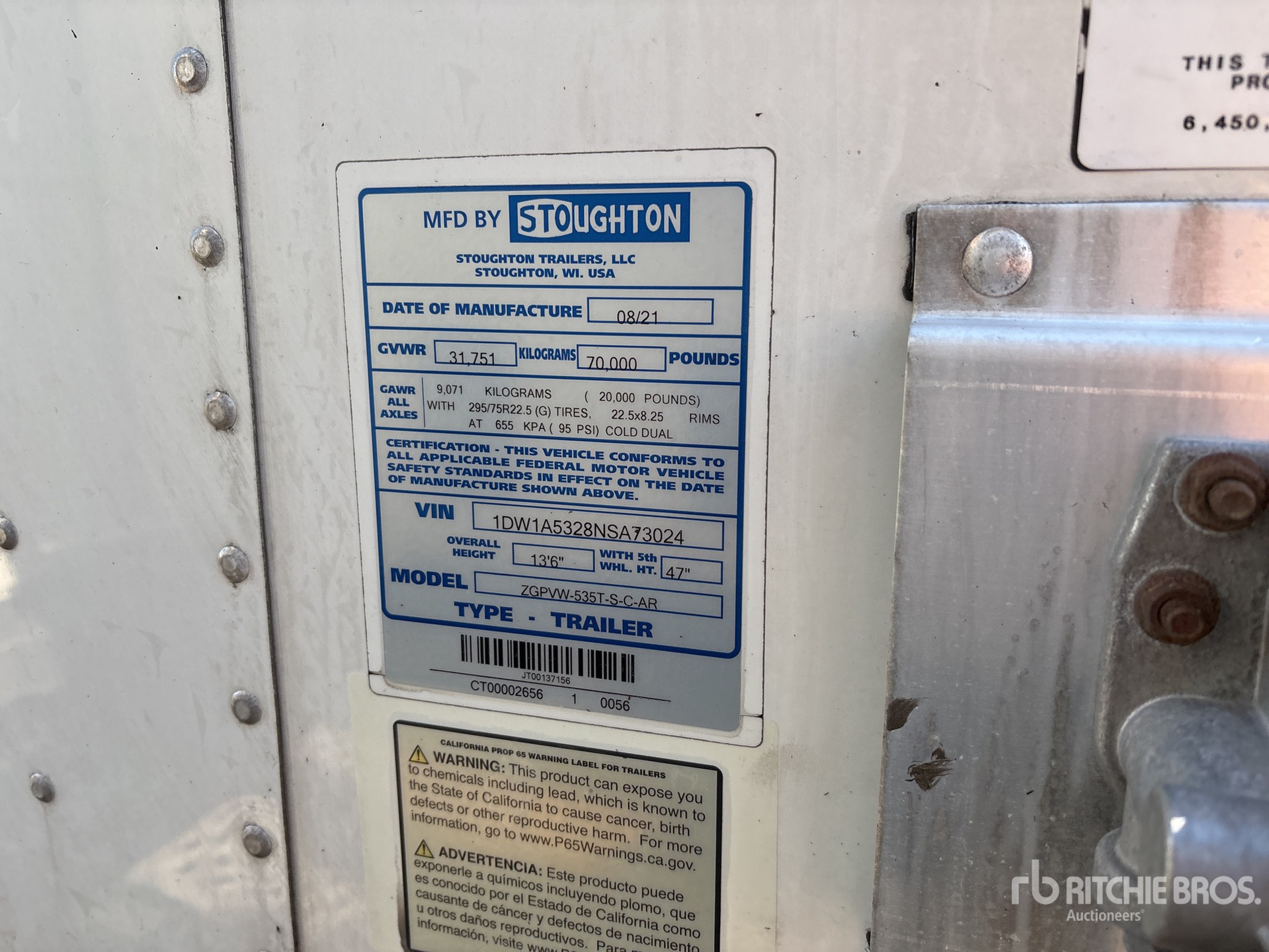 Photo of a 2022 Stoughton ZGPVW-535T-S-C-