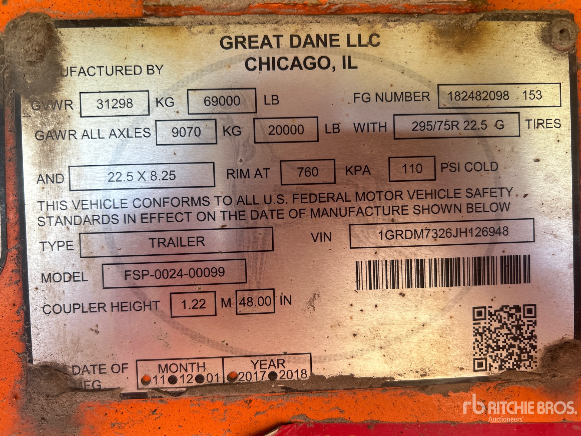 2018 Great Dane FSP-0024-00099