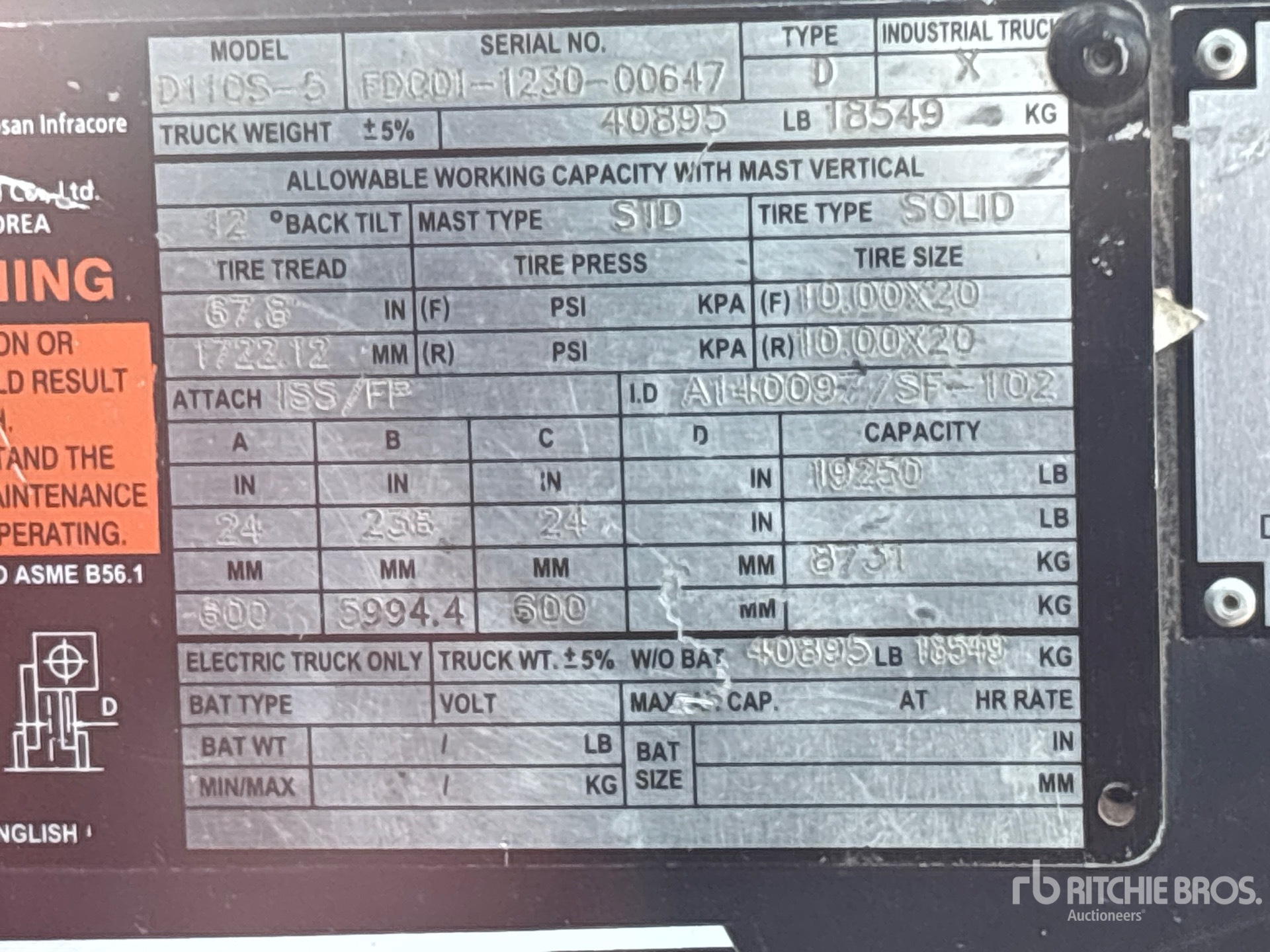 2011 Doosan D110S-5
