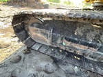 Undercarriage with Left Track Tensioner