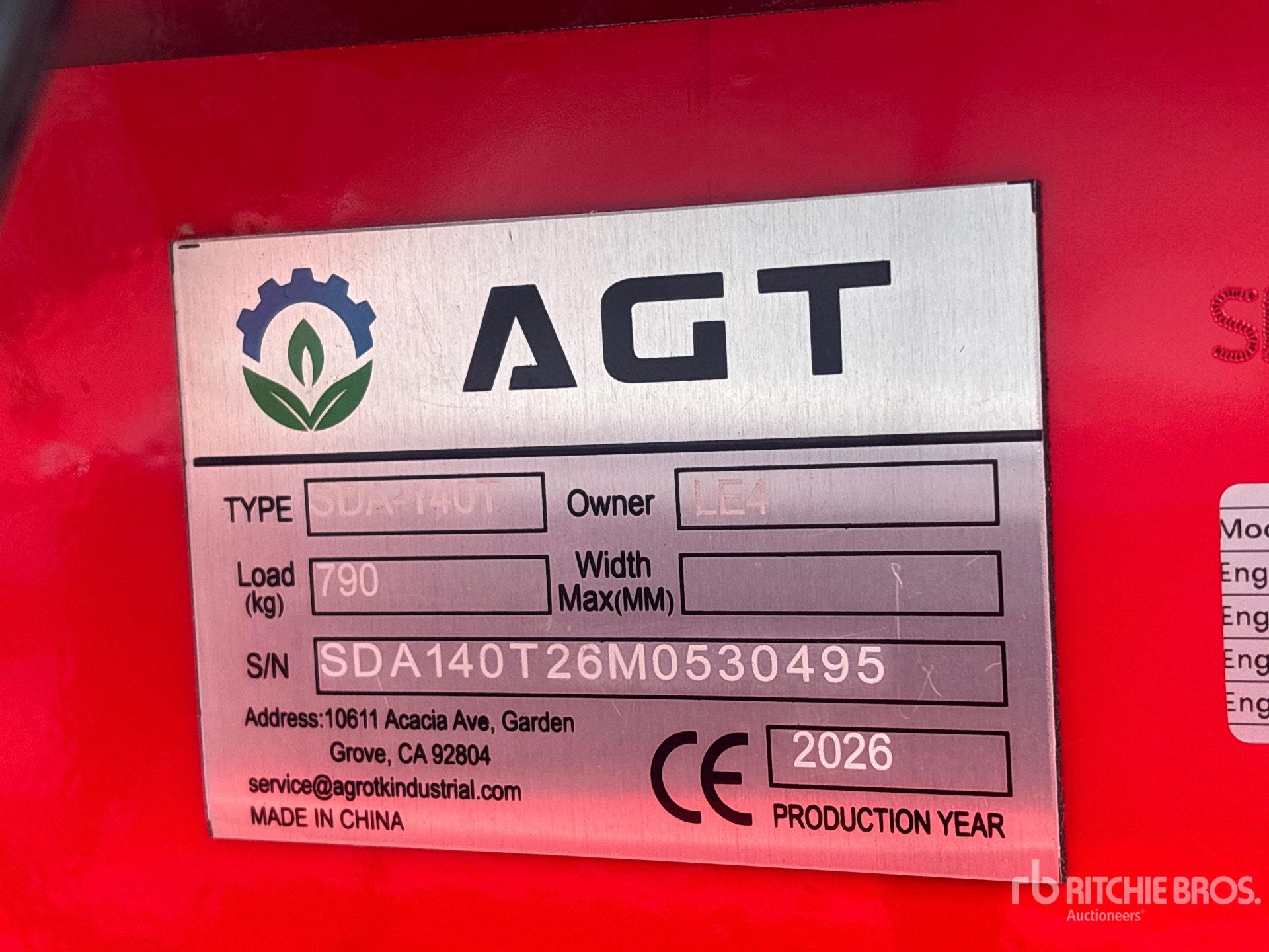 2026 AGT SDA140T