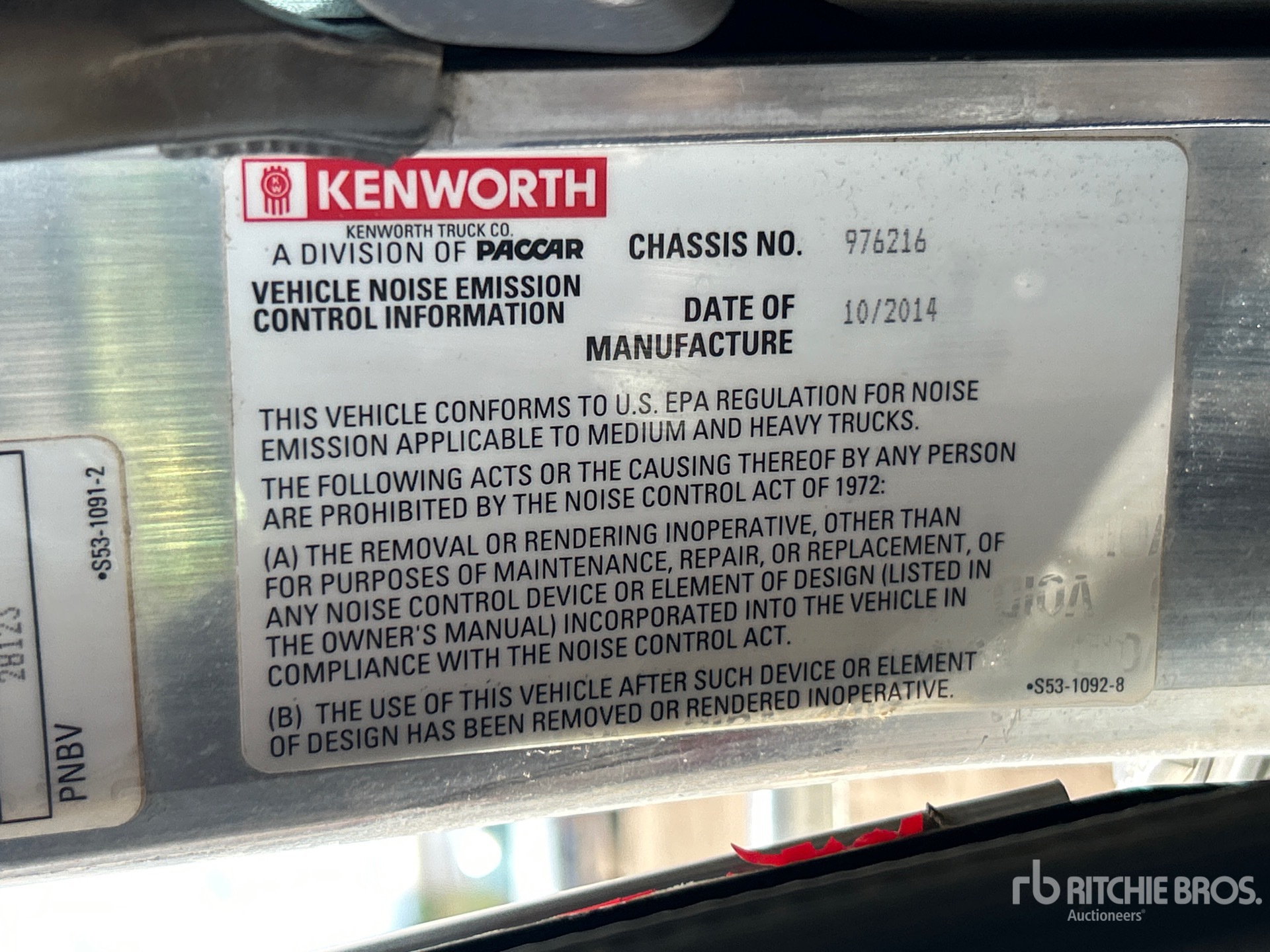 2015 Kenworth T800