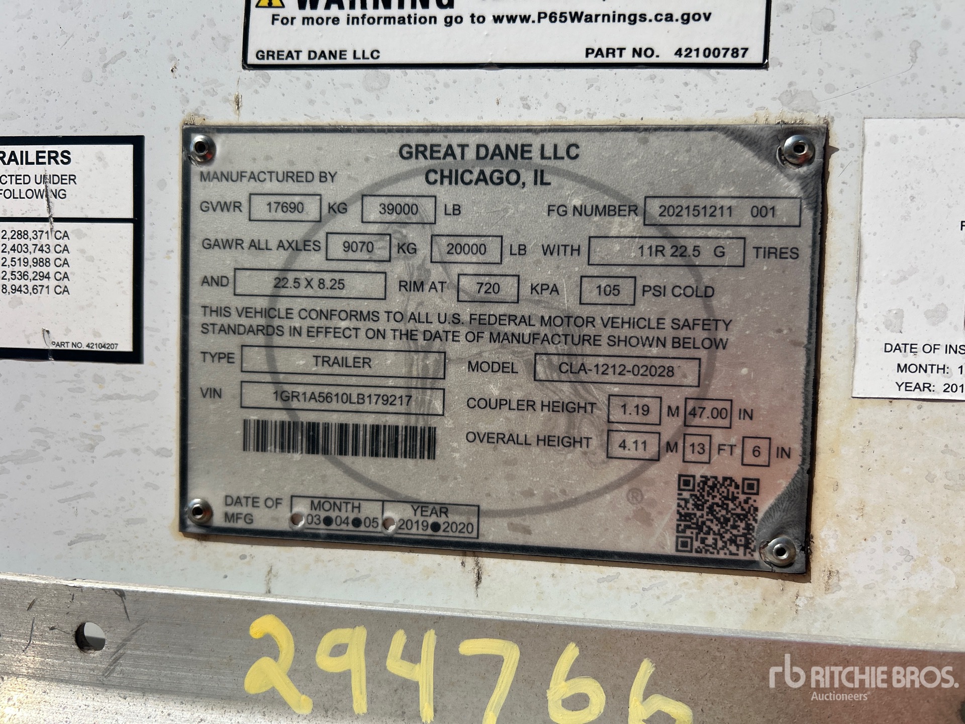 Photo of a 2020 Great Dane 28 ft S/A