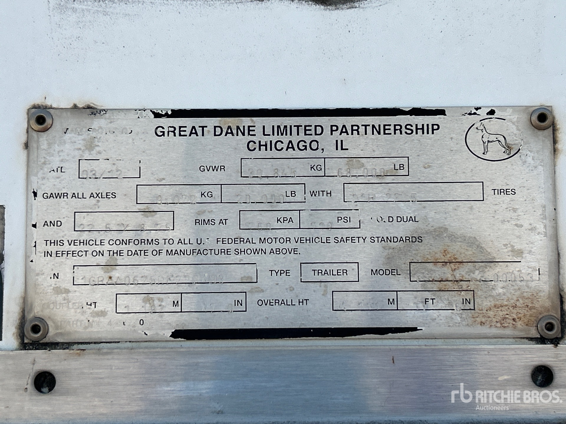 2013 Great Dane 53 ft x 102 in T/A