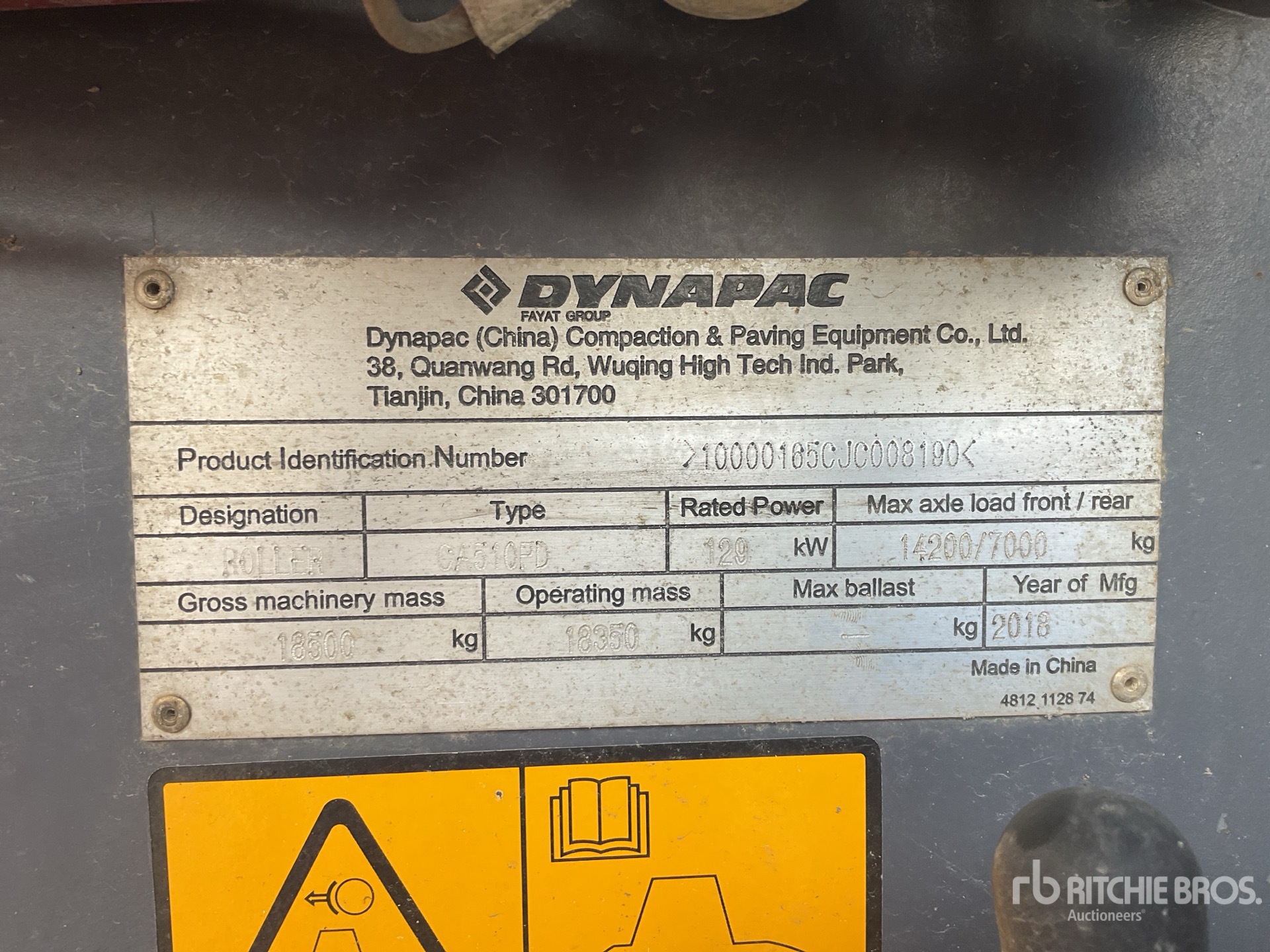 2018 Dynapac CA510PD