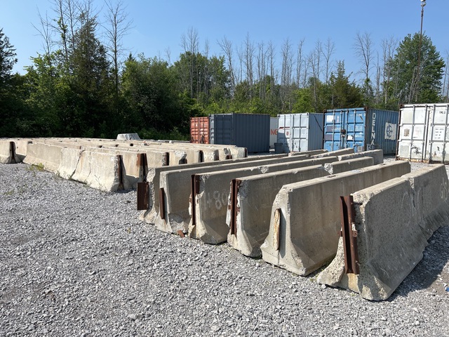 Quantity of (44) Concrete Jersy Barriers: 156"Lx36"H