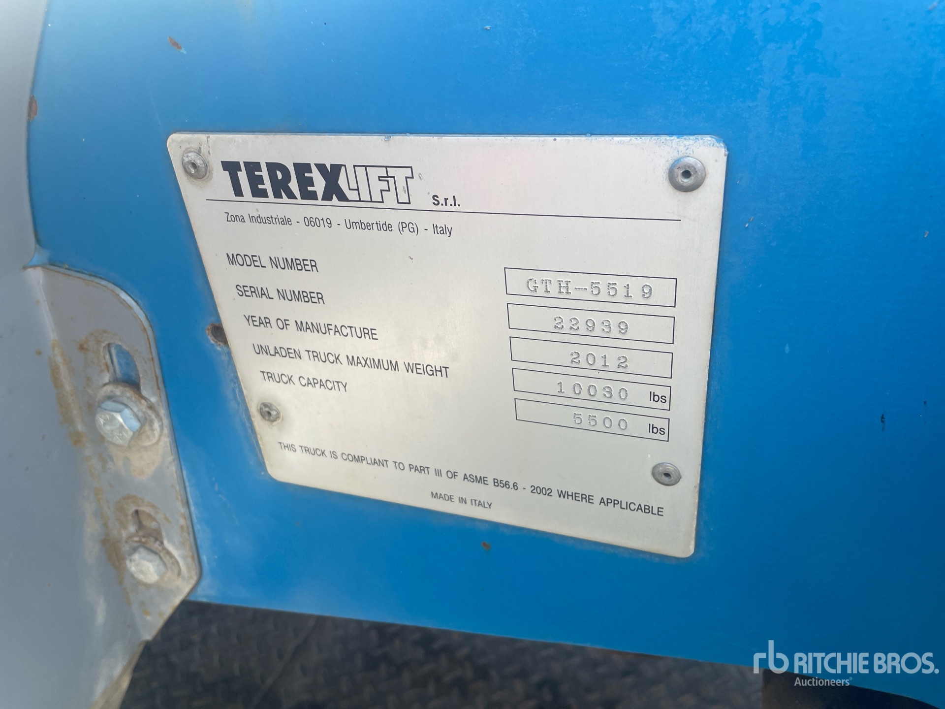 Photo of 2012 Genie GTH-5519