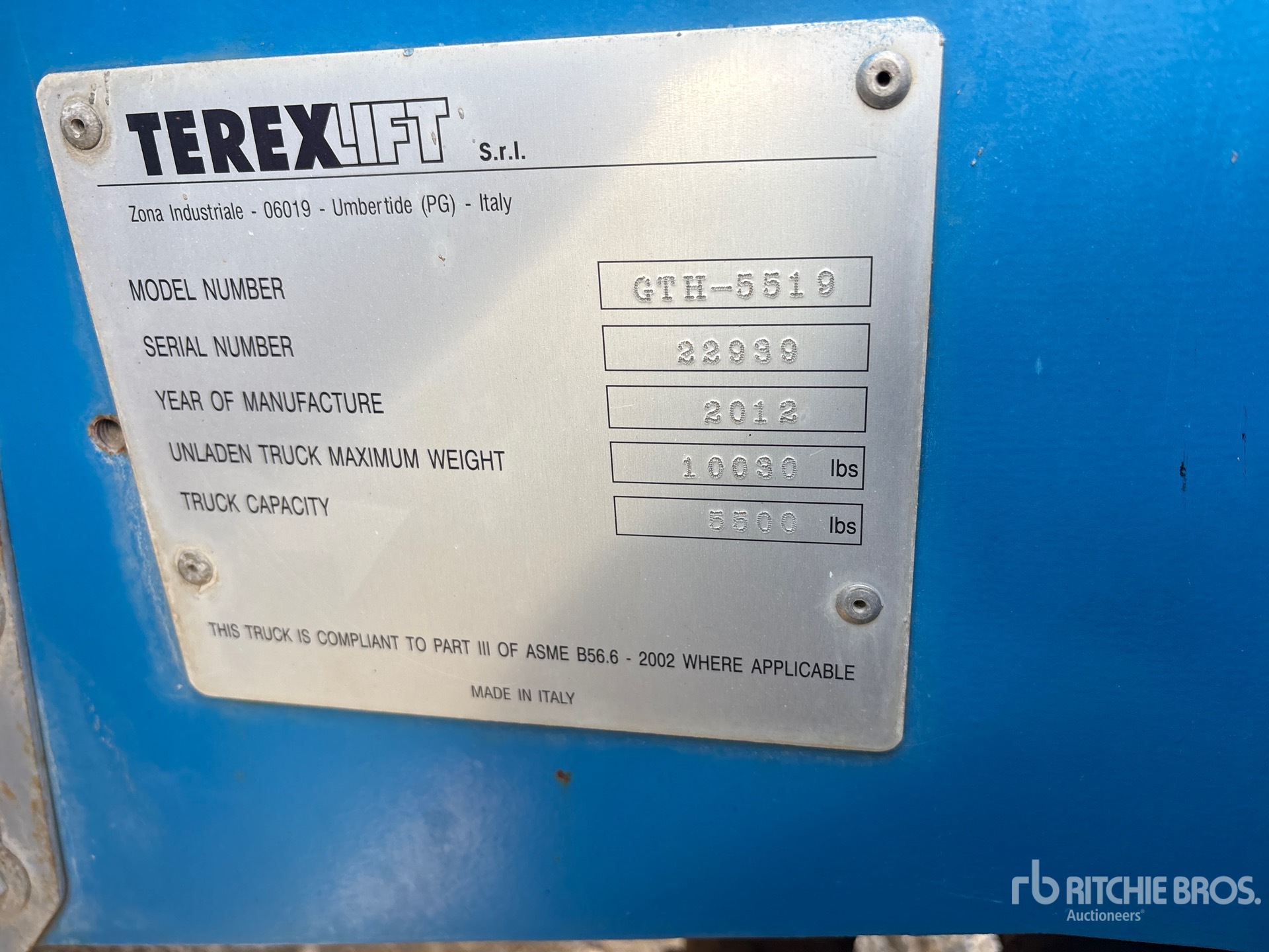2012 Genie GTH-5519