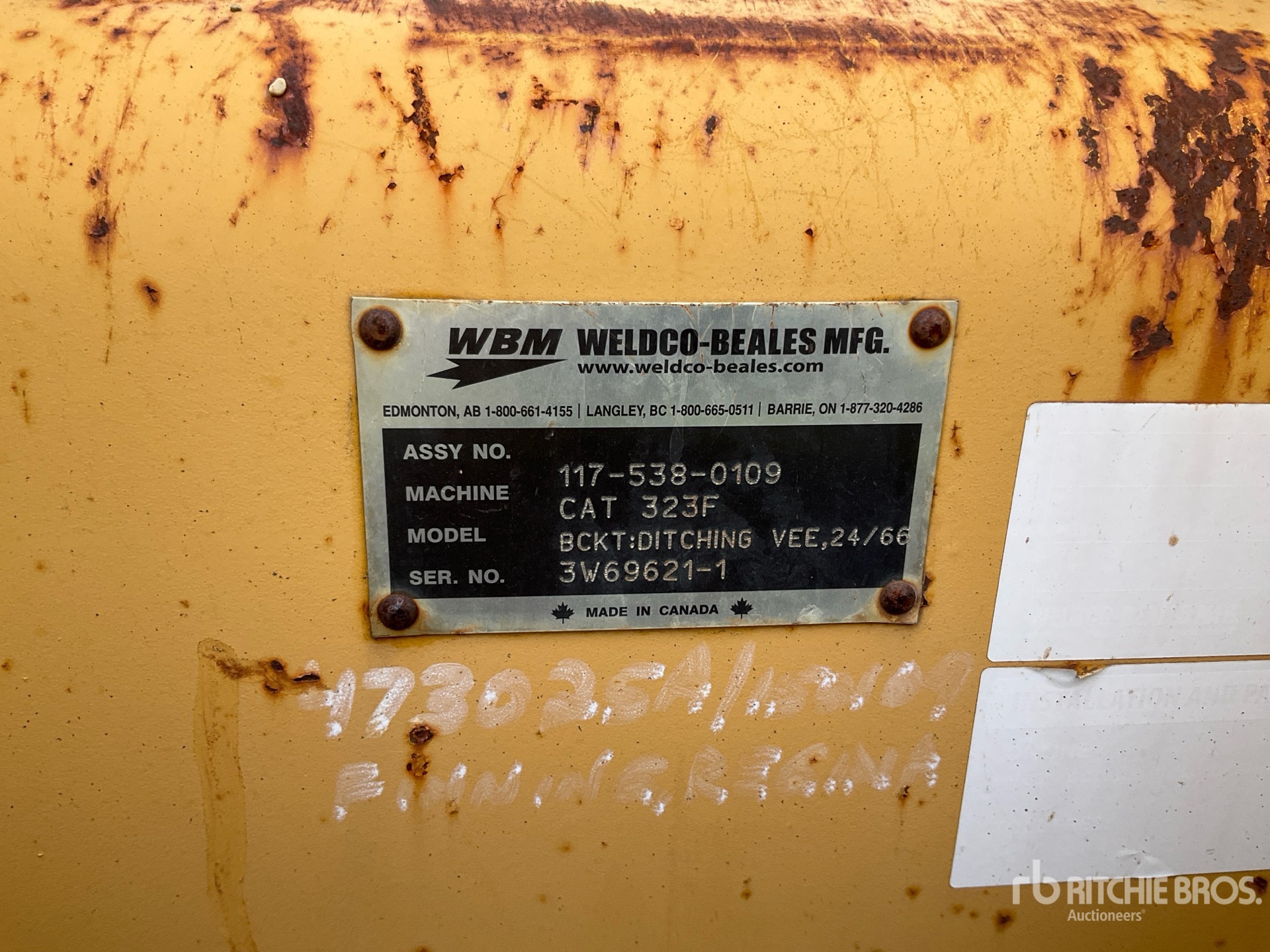Wabash V-DITCHING - FITS CAT 323F (UNUSED)
