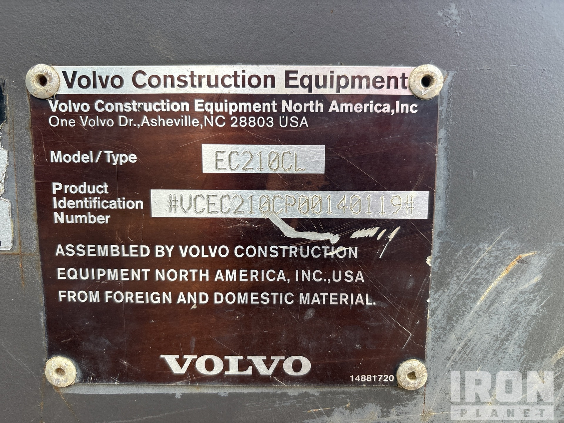 2008 Volvo EC210C L