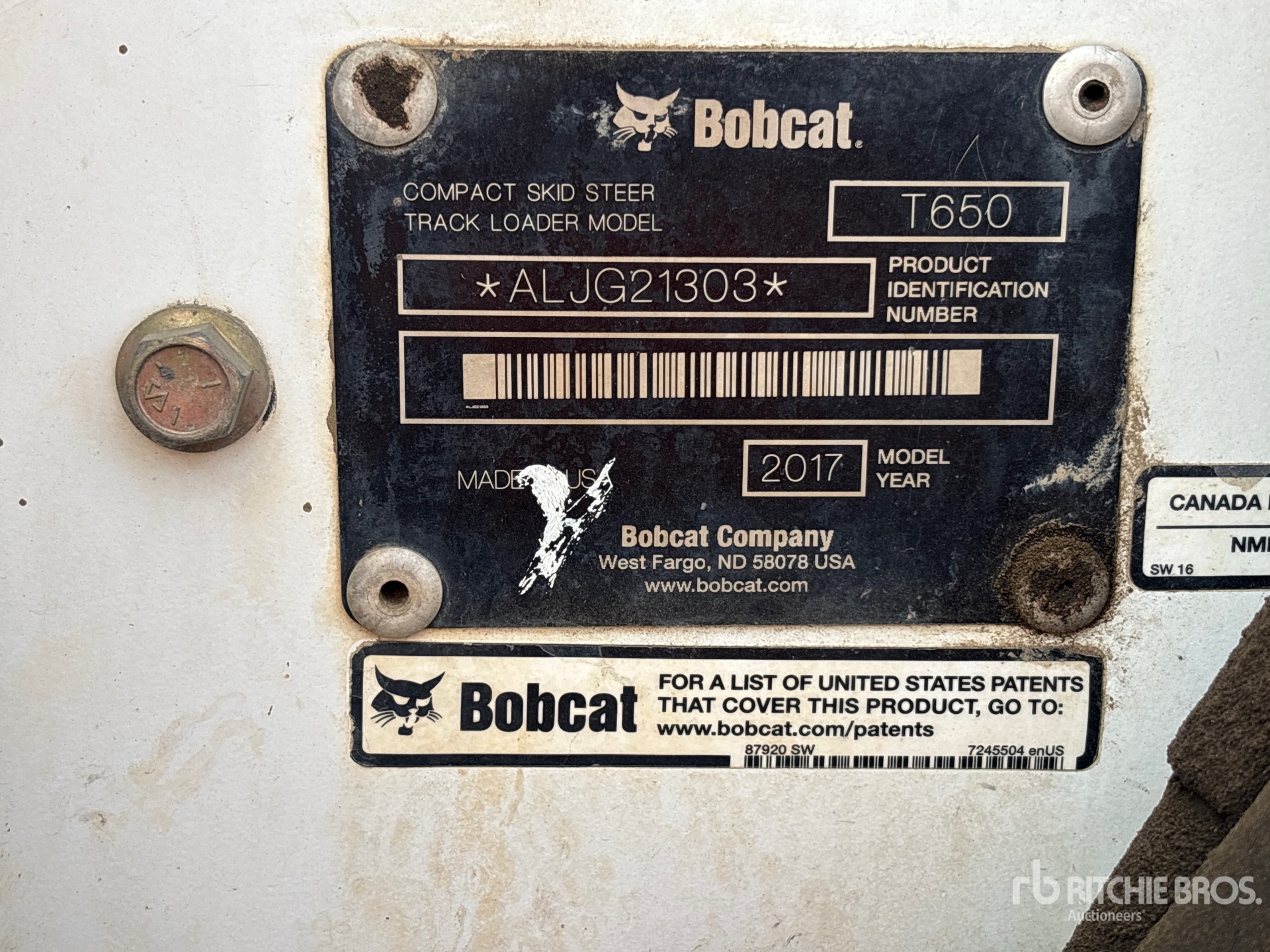 2017 Bobcat T650