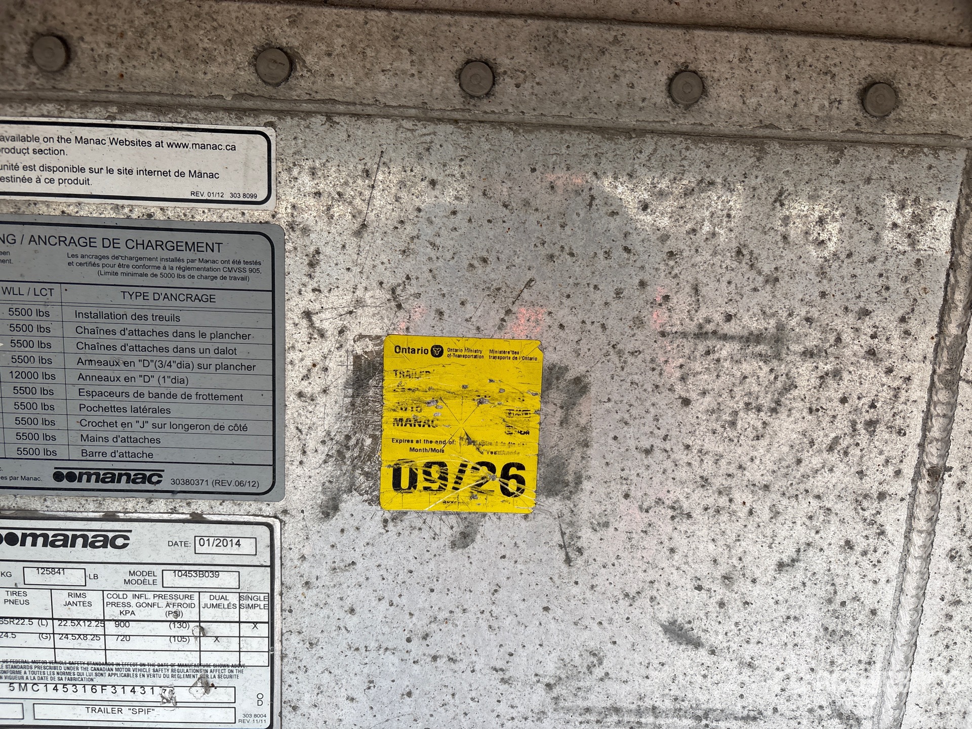 2015 Manac 53 ft Quad/A