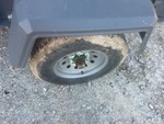Trailer Chassis with Left Front Tire