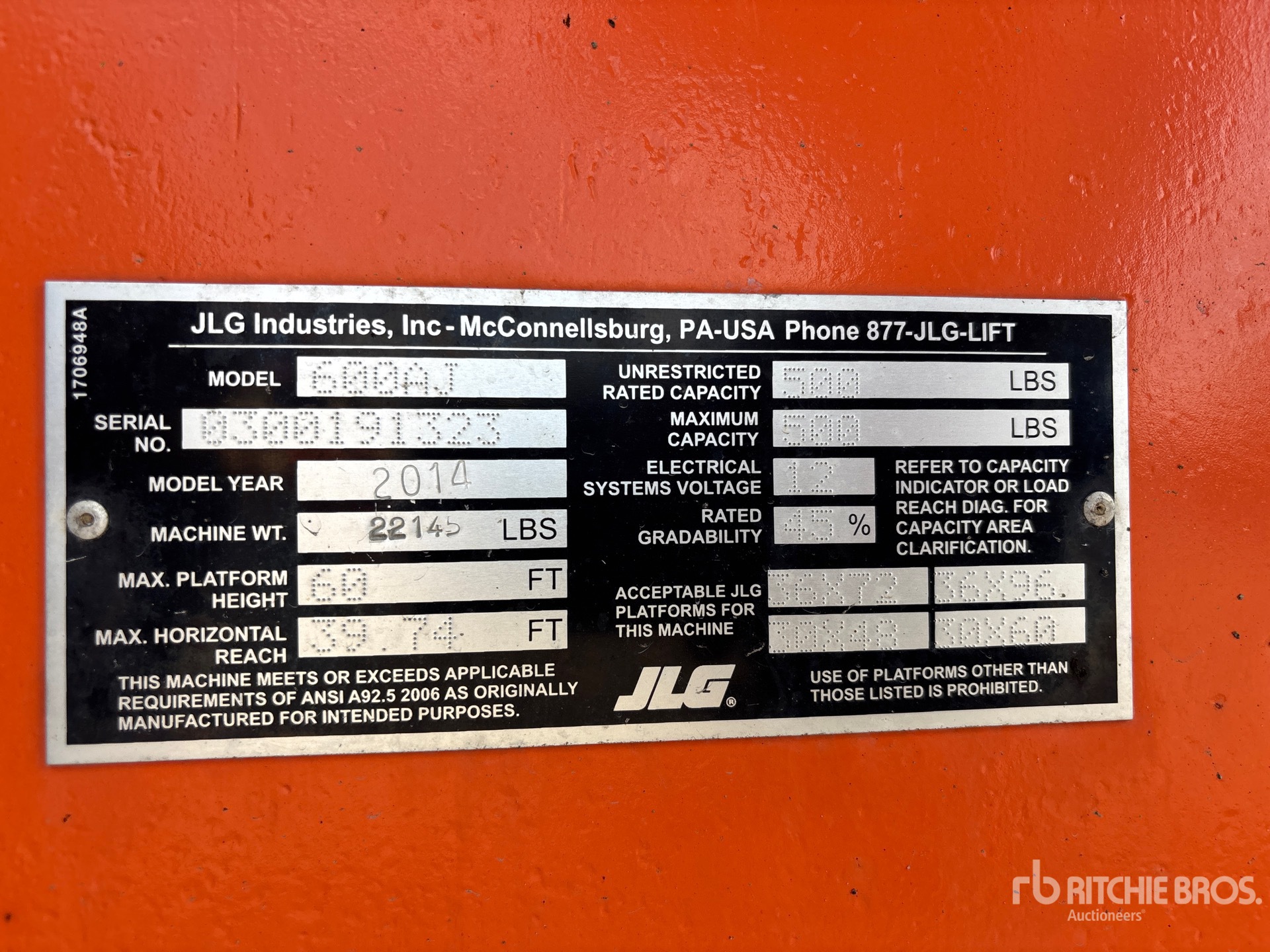 2014 JLG 600AJ