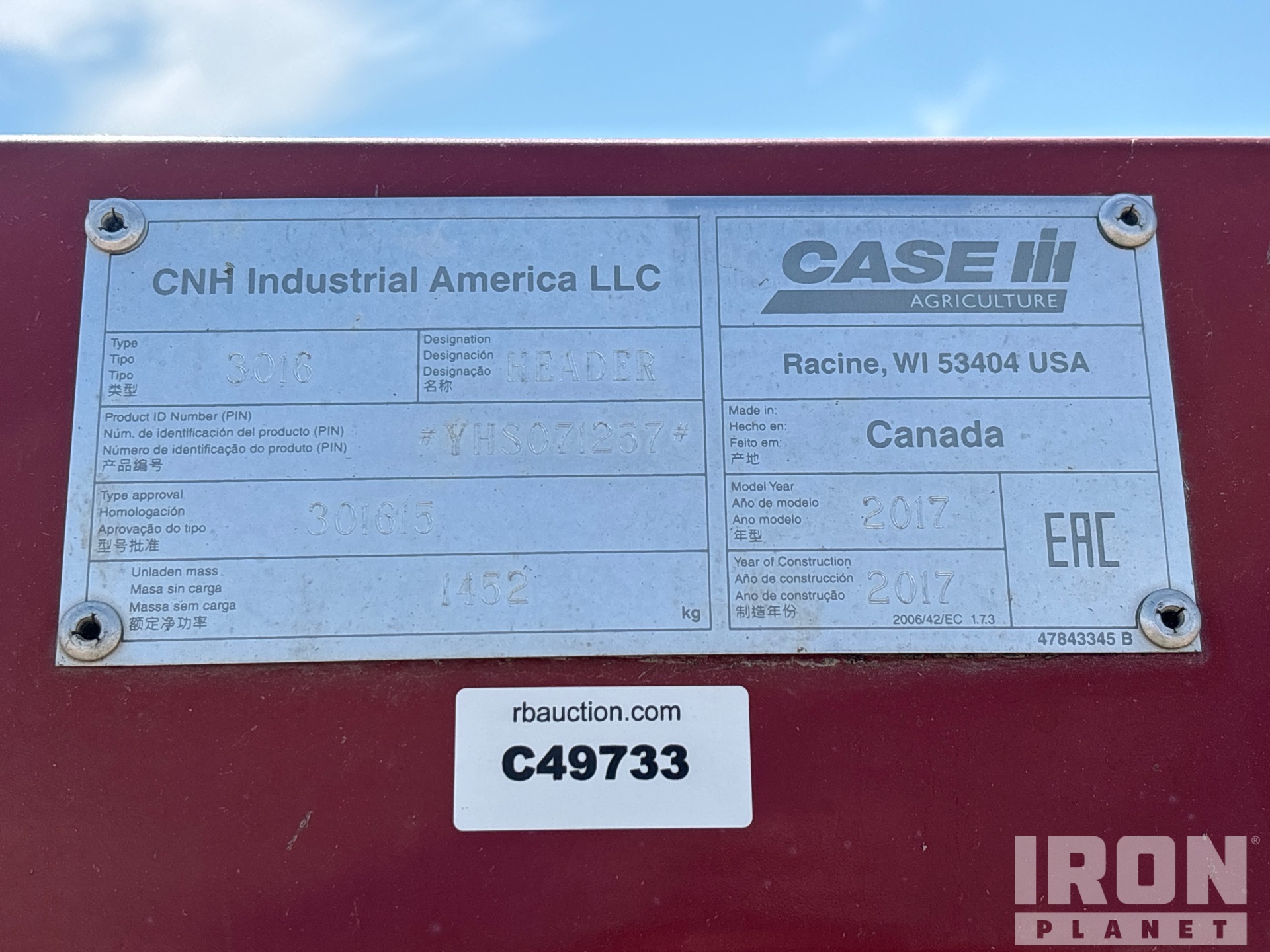 2017 Case Ih 3016 SERIES II