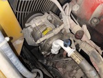 Engine with A/C Compressor