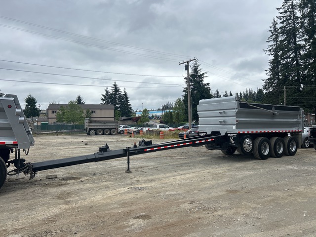 2019 OSW 18 ft Quad/A Pup Dump Trailer