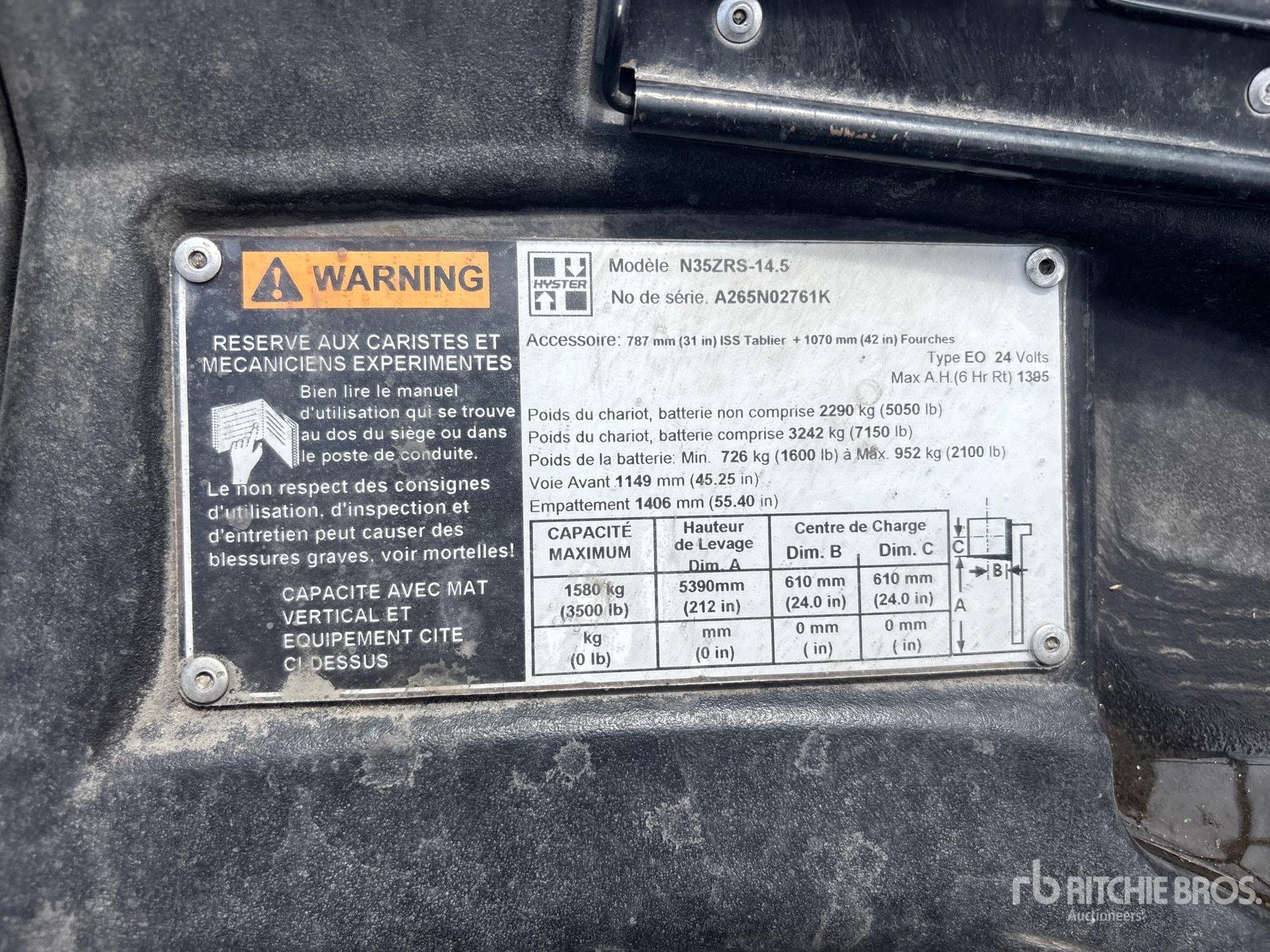 2012 Hyster N35ZRS-14.5