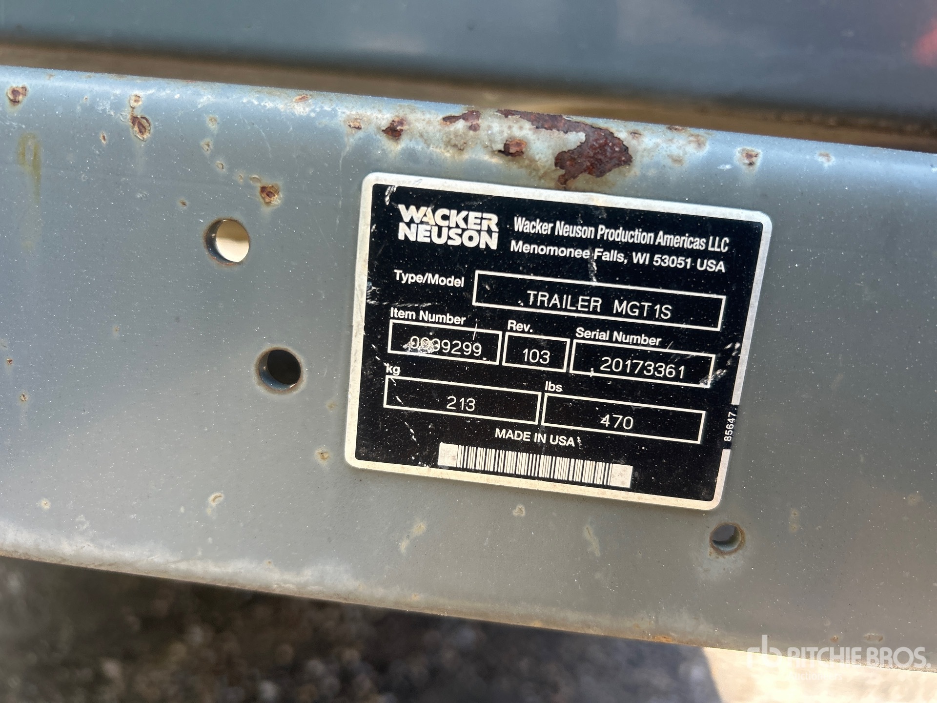 General Appearance with Unit Serial Number