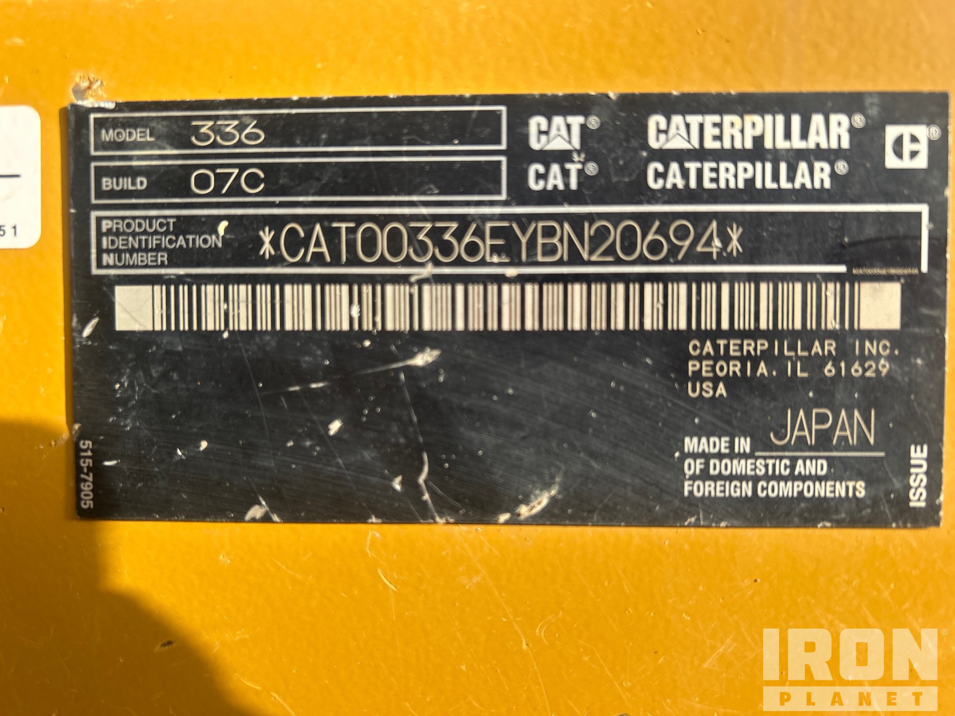 2021 Caterpillar 336