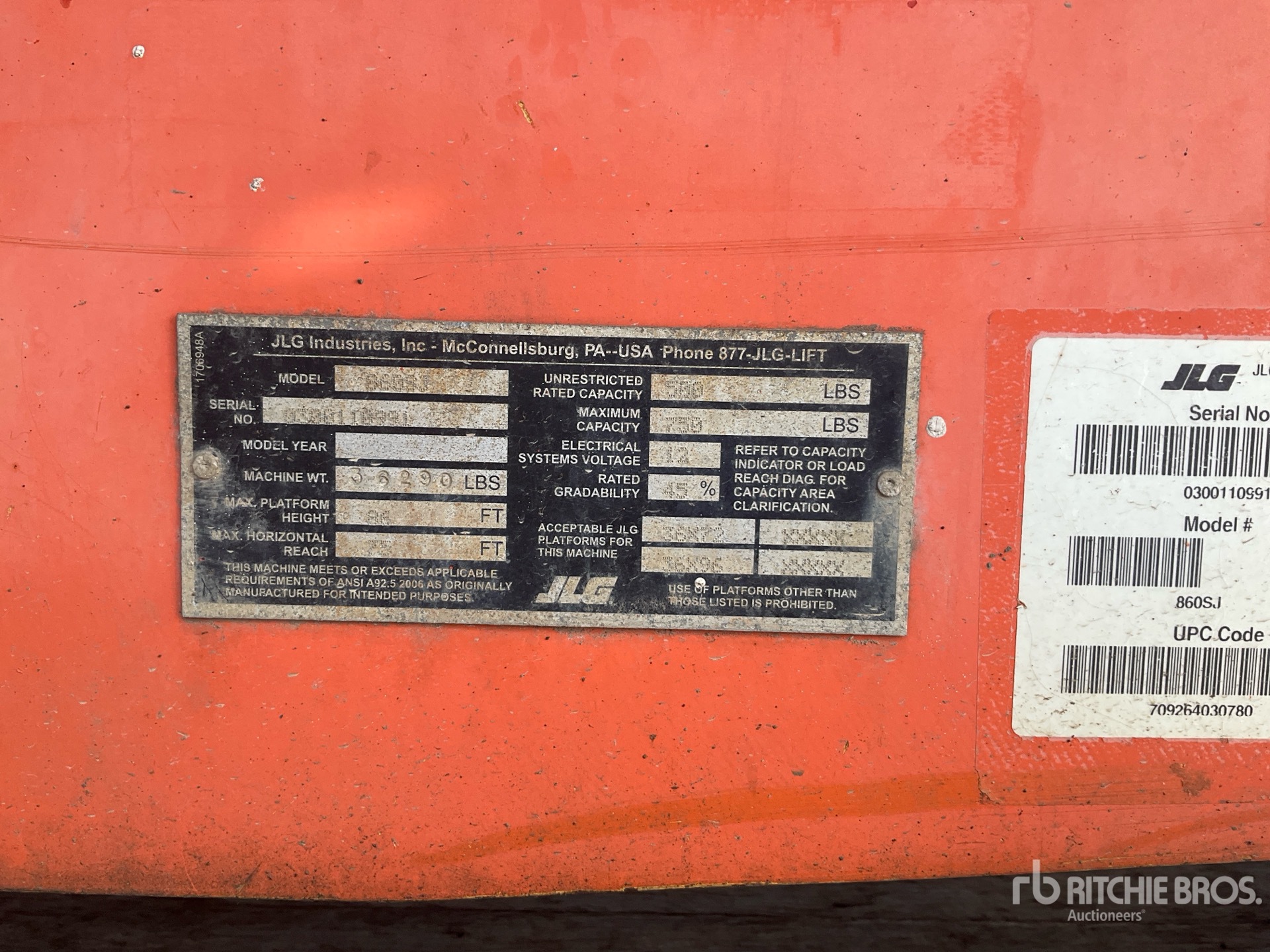 Photo of a 2007 JLG 860SJ