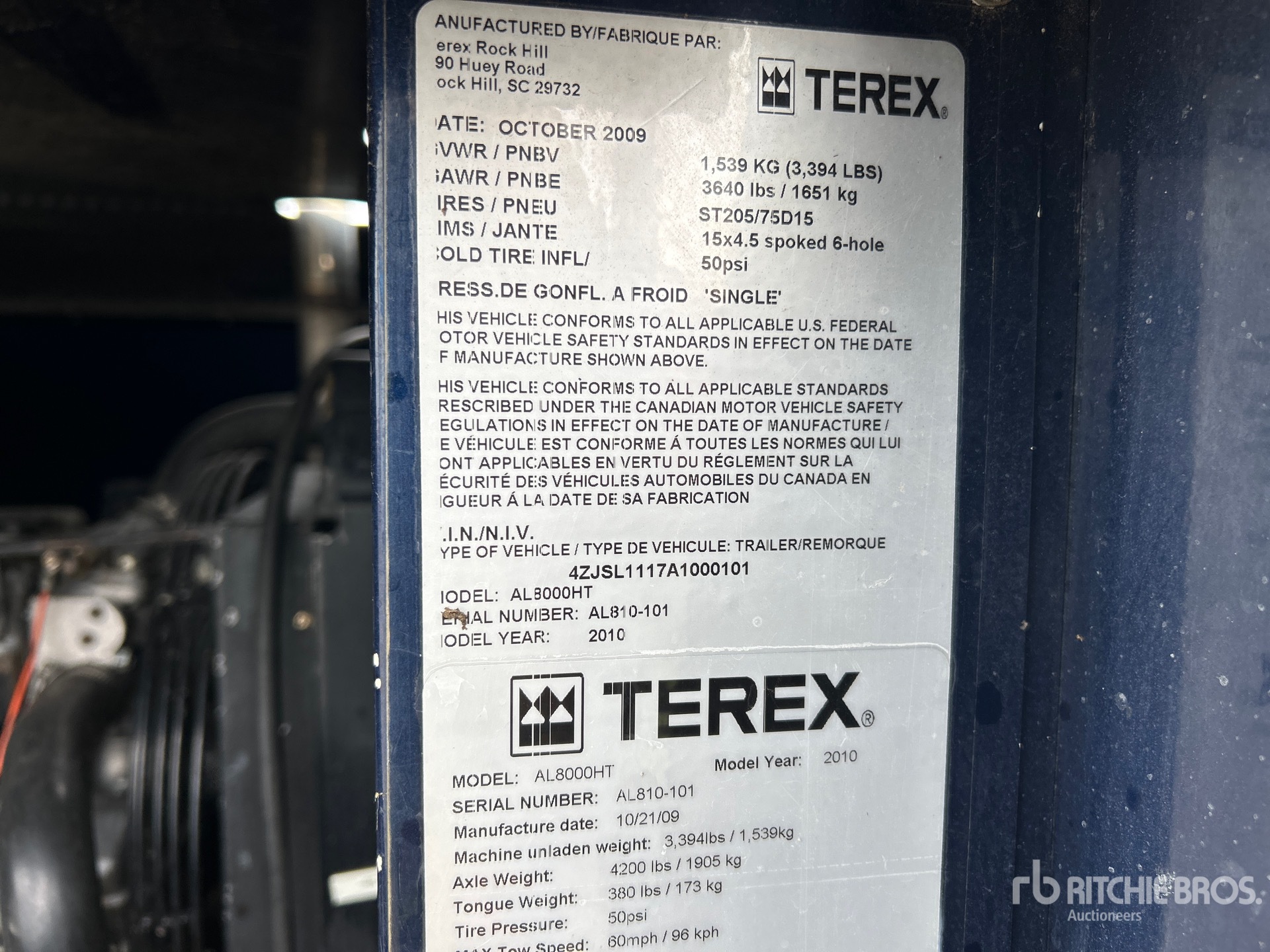2010 Terex AL8000HT