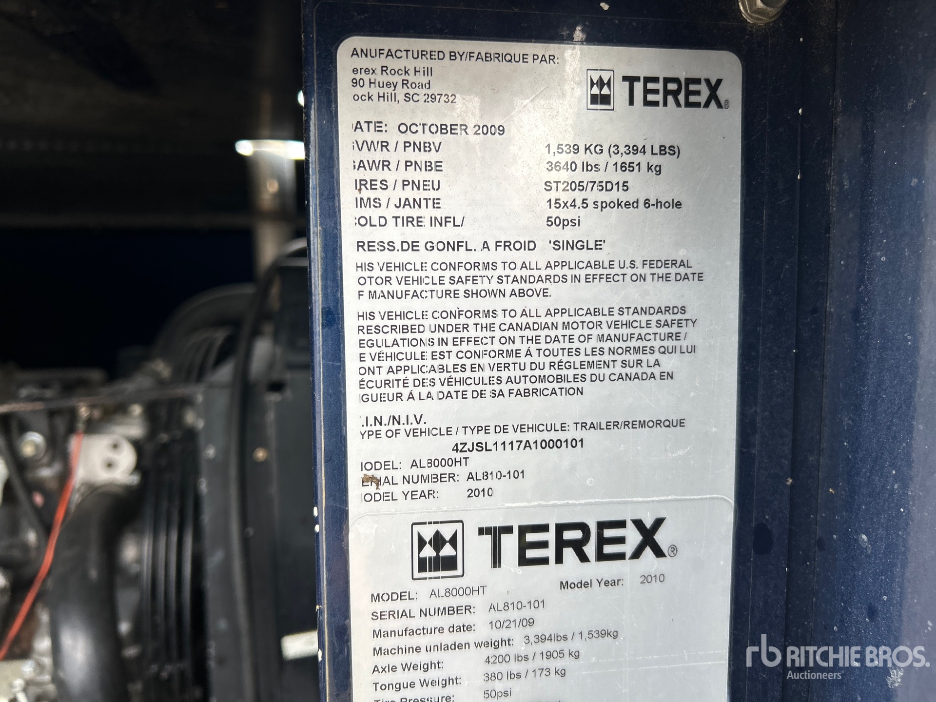 2010 Terex AL8000HT