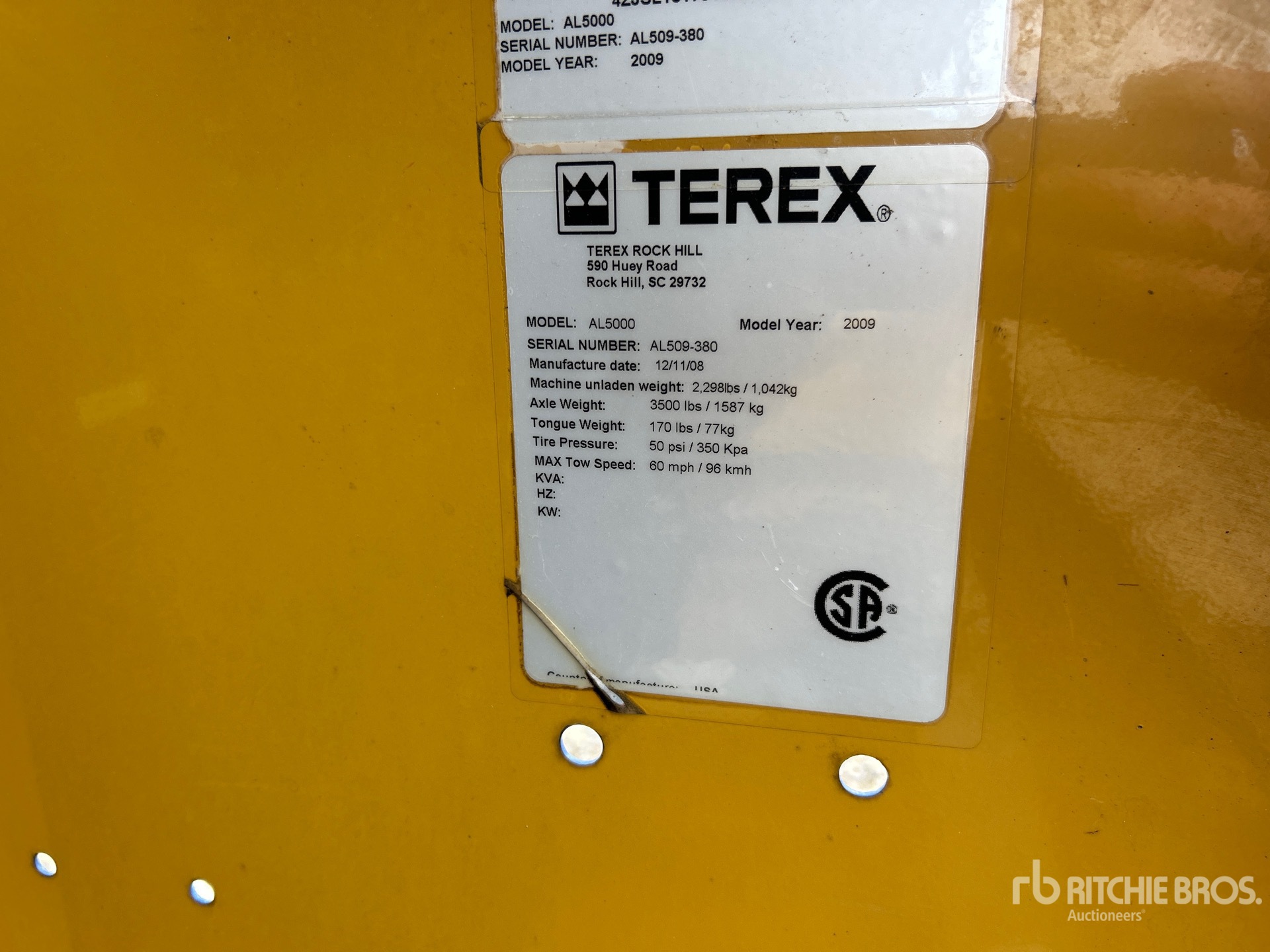 2009 Terex AL5000