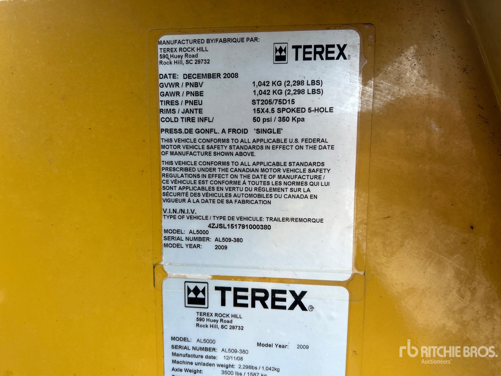2009 Terex AL5000