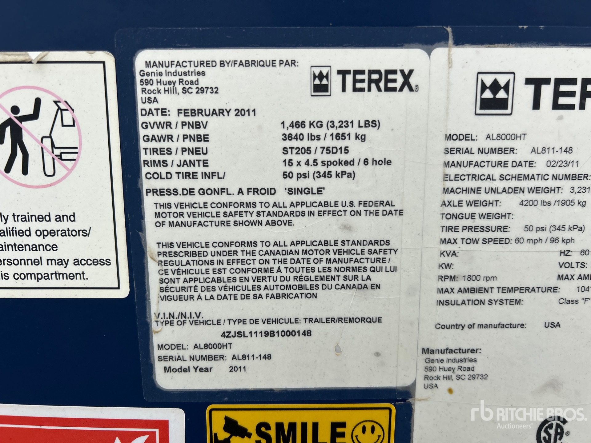 2011 Terex AL8000HT