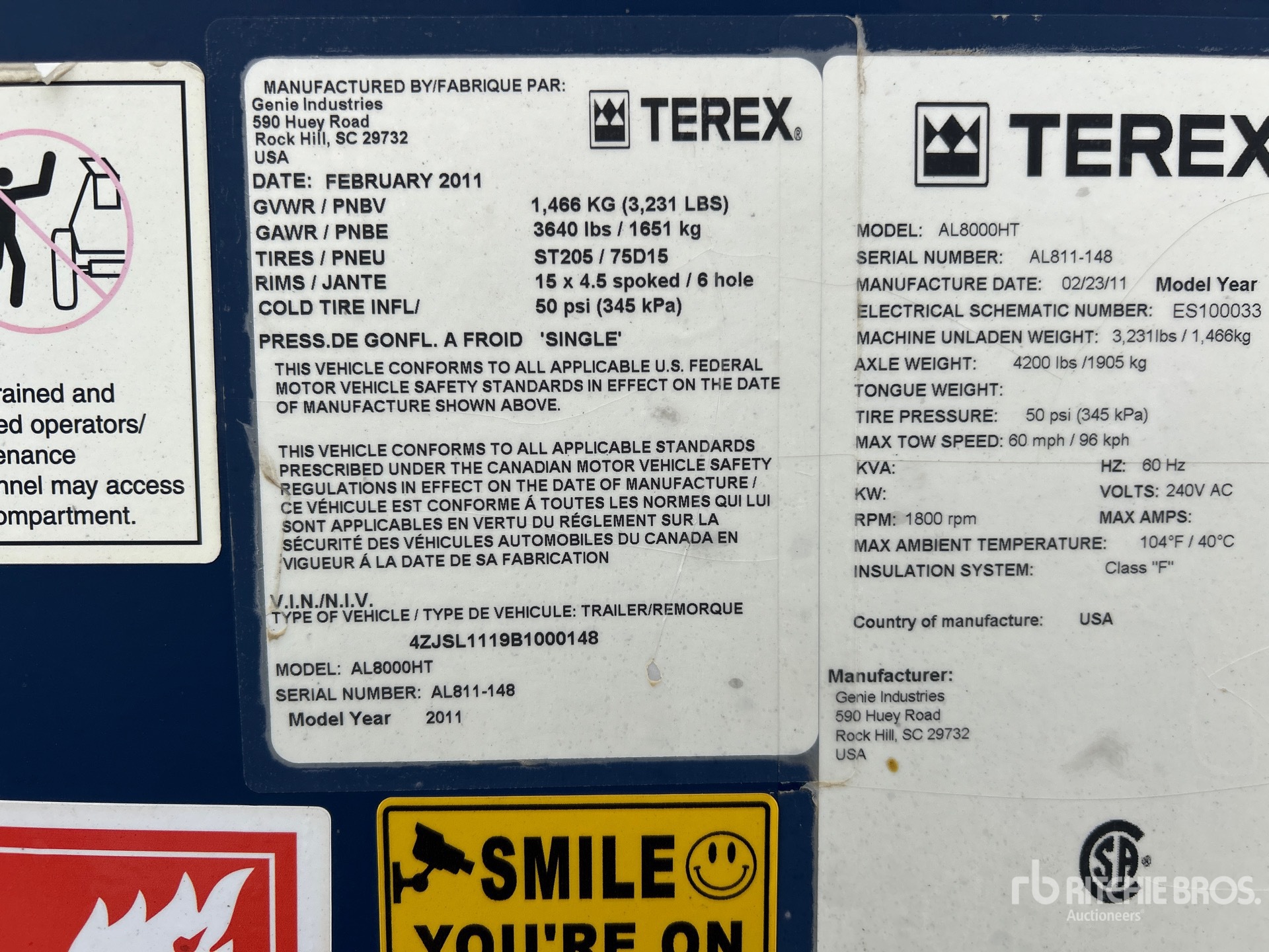 2011 Terex AL8000HT