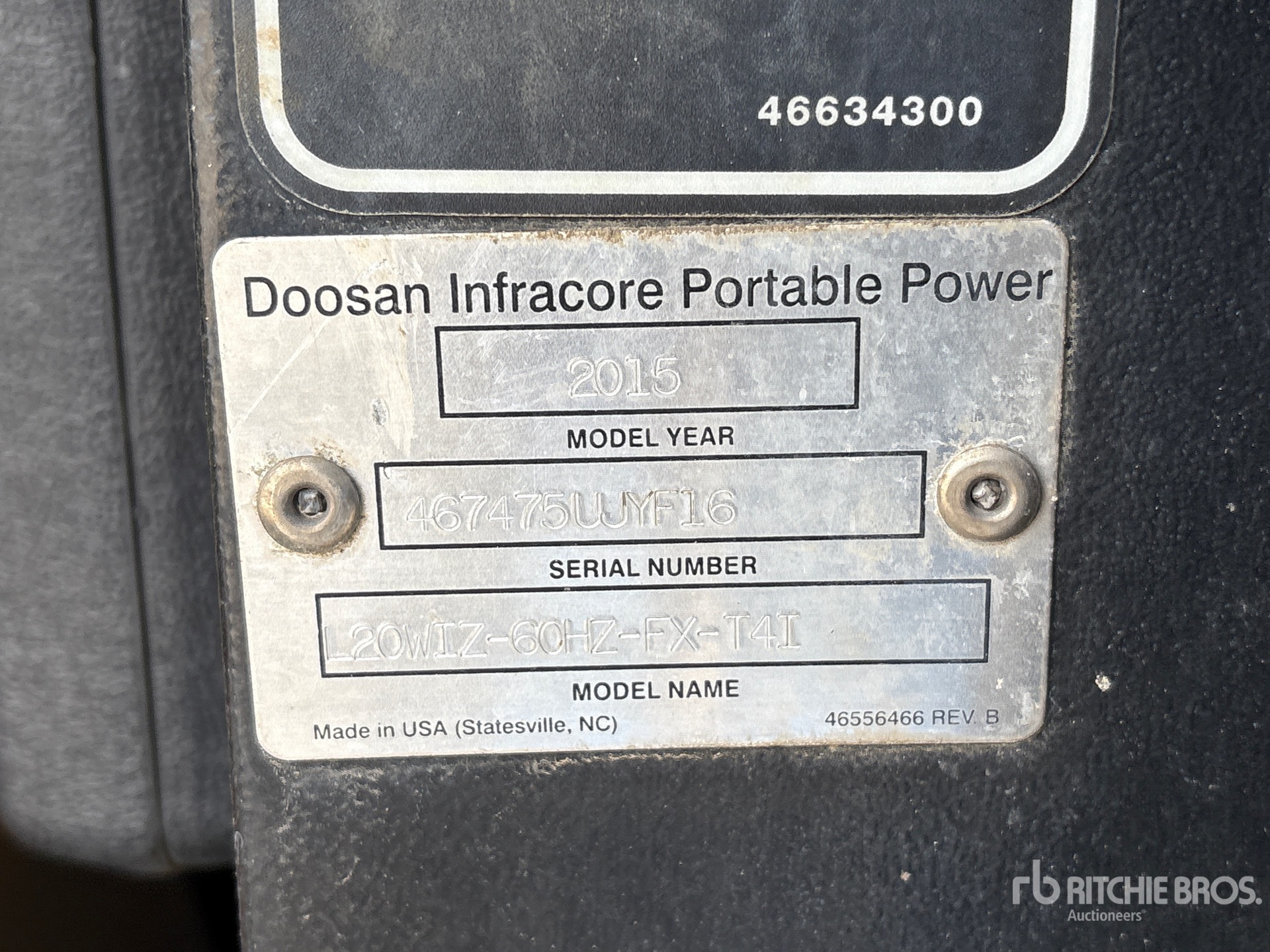 2015 Doosan Portable Power L2060HZT4I