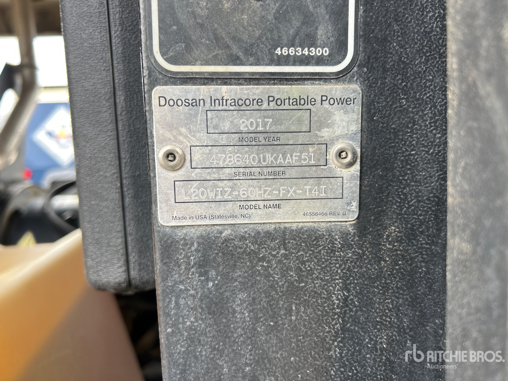 2017 Doosan Portable Power L20
