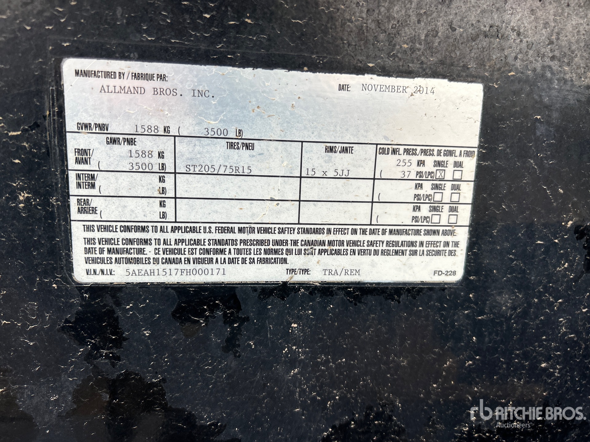 2015 Allmand RIG SPEC V-SERI