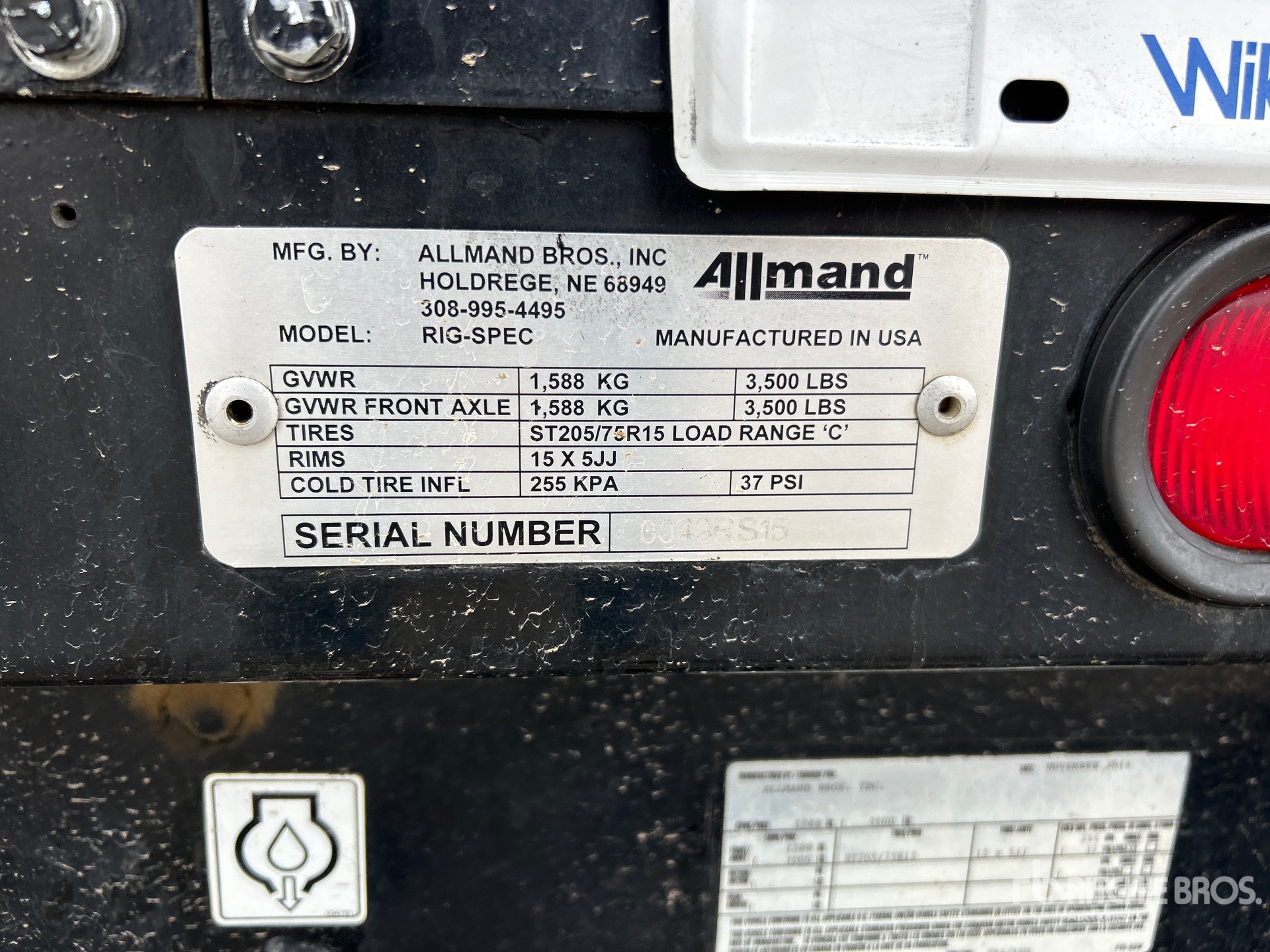 2015 Allmand RIG SPEC V-SERI