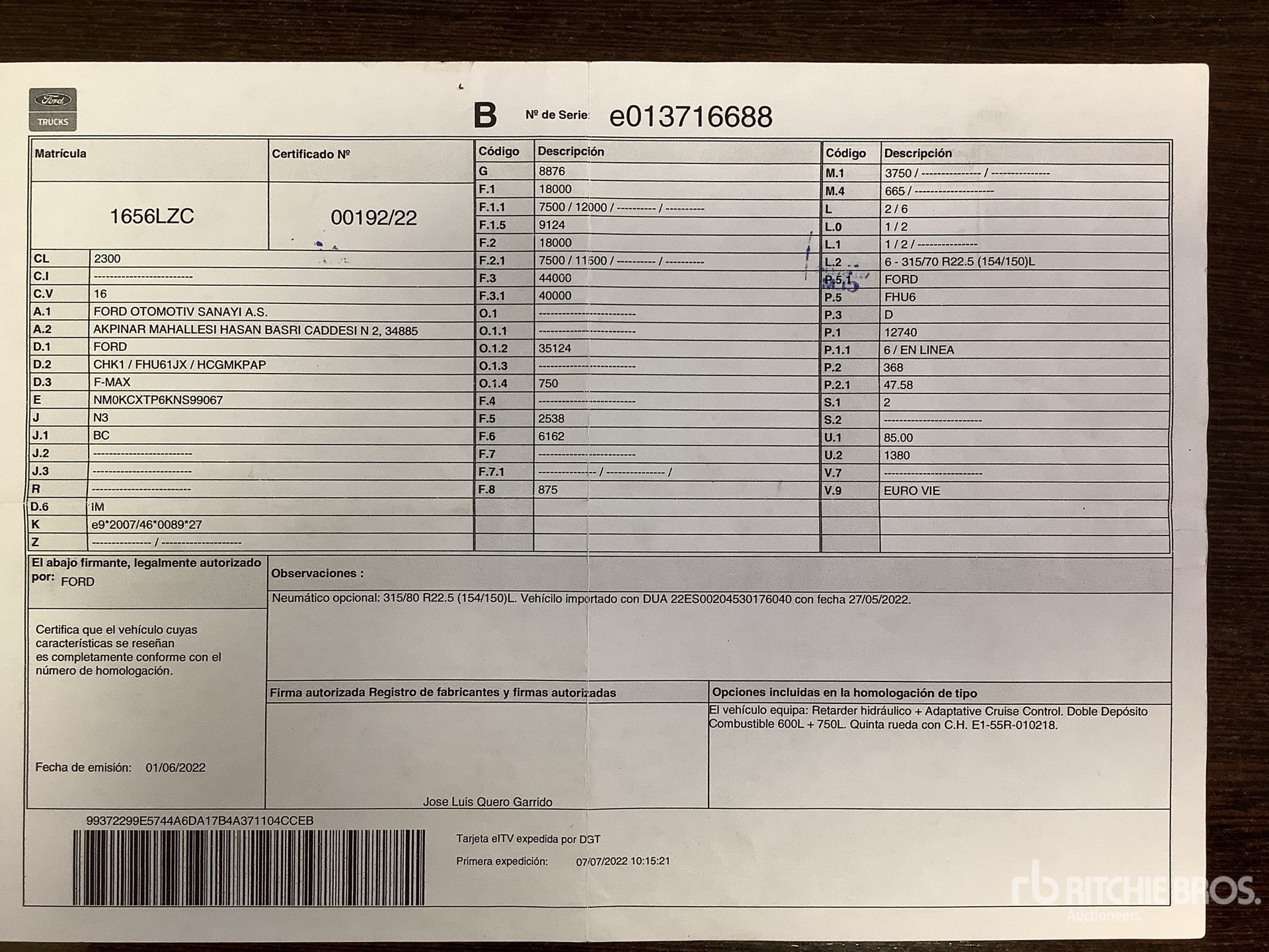 2022 Ford F-MAX 500