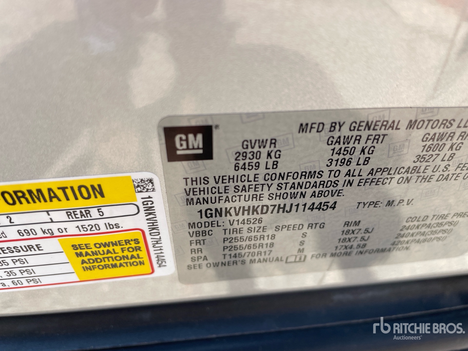 Photo of a 2017 Chevrolet TRAVERSE