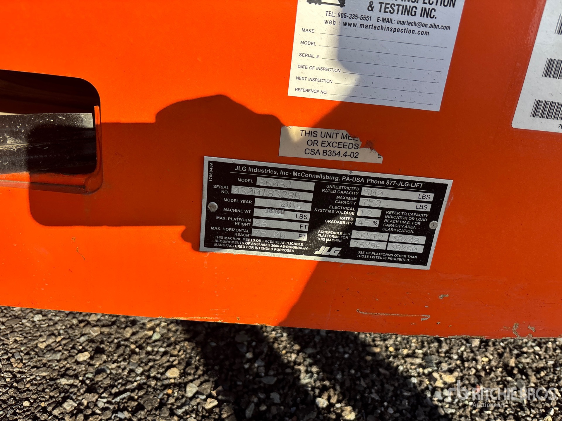 2014 JLG 860SJ
