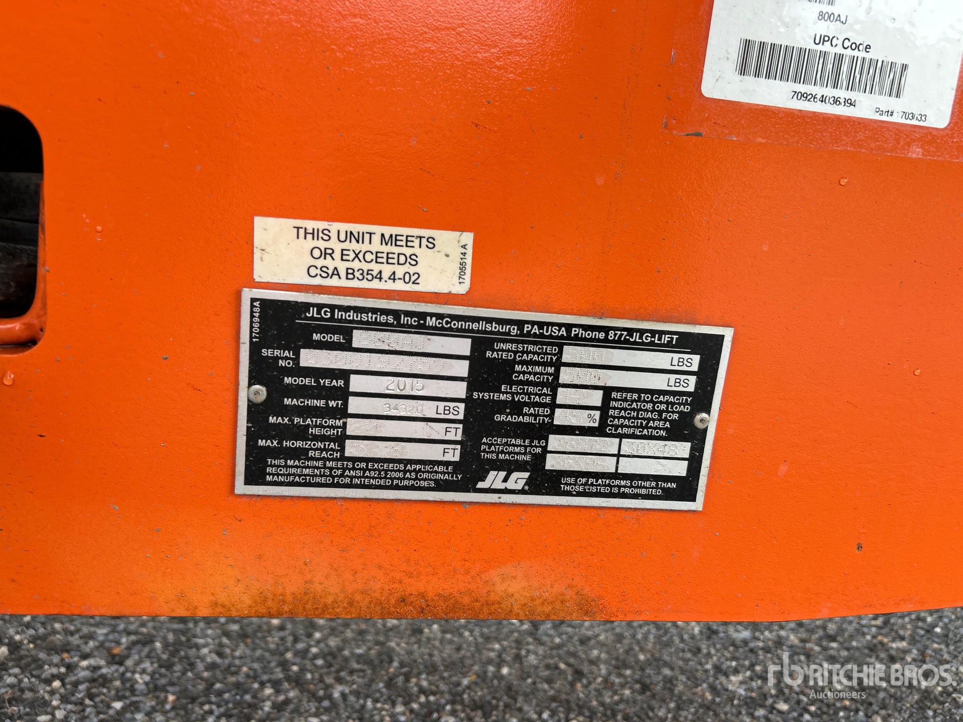 2015 JLG 800 AJ